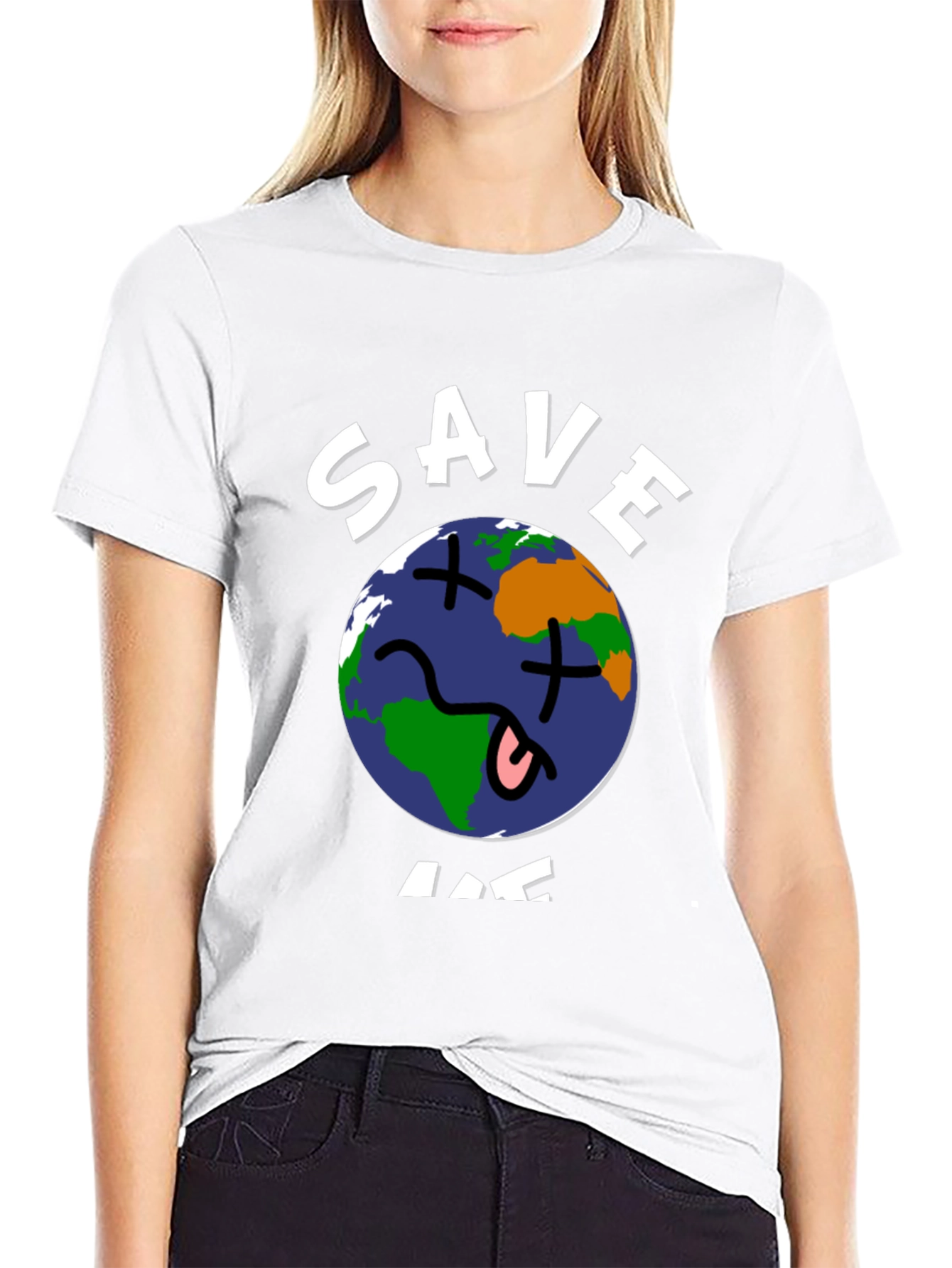 Save Me Earth Graphic T-Shirt -  Unisex Black Tee