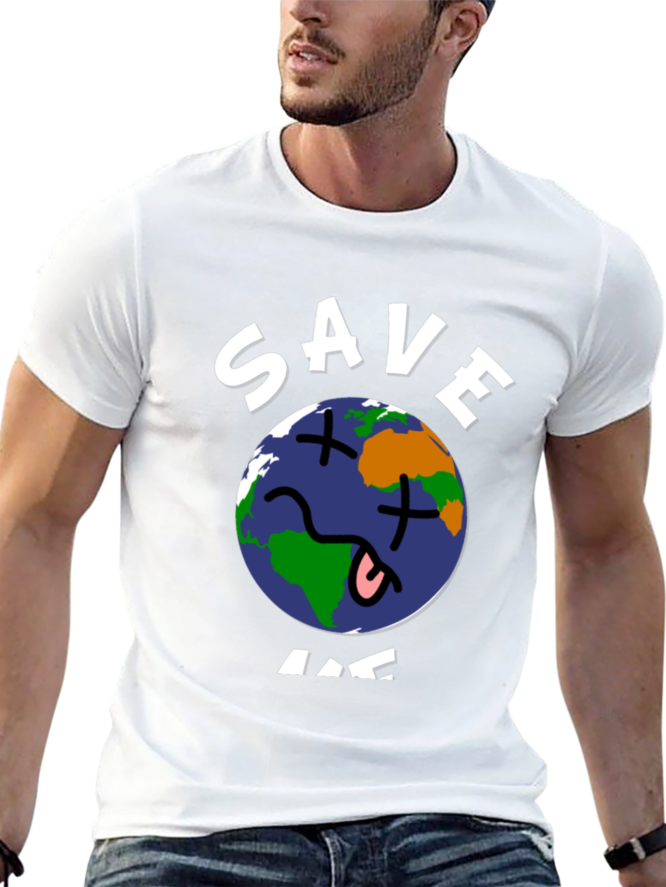 Save Me Earth Graphic T-Shirt -  Unisex Black Tee