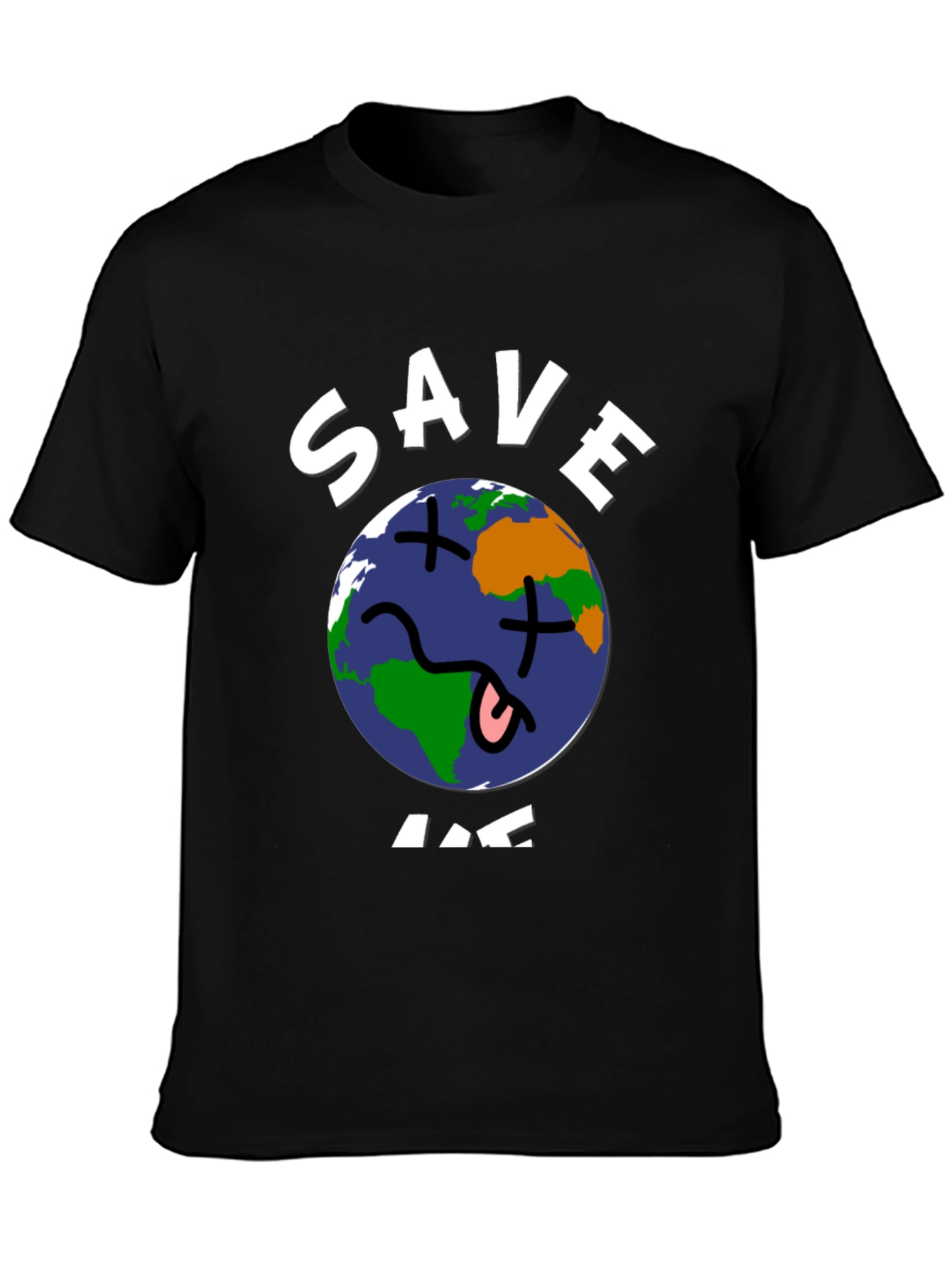 Save Me Earth Graphic T-Shirt -  Unisex Black Tee