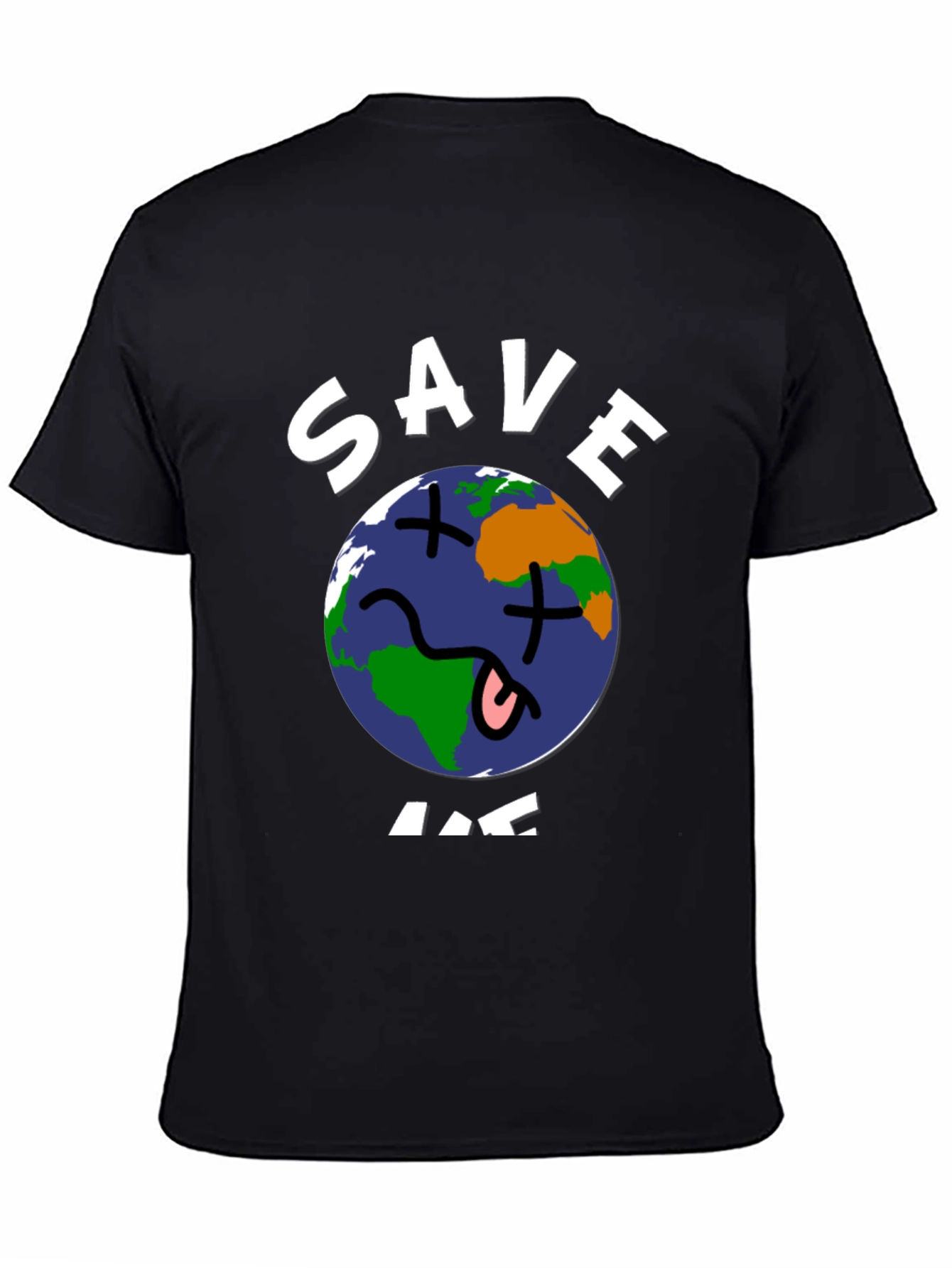 Save Me Earth Graphic T-Shirt -  Unisex Black Tee