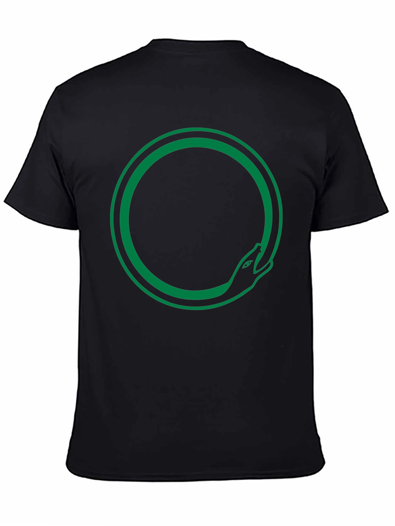 Ouroboros Snake Circle T-Shirt - Black