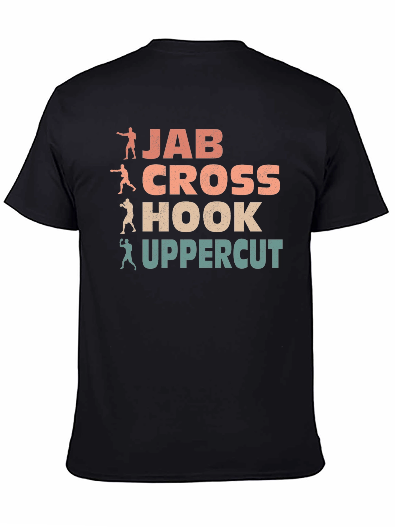 Boxing Moves Graphic Tee - Jab Cross Hook Uppercut