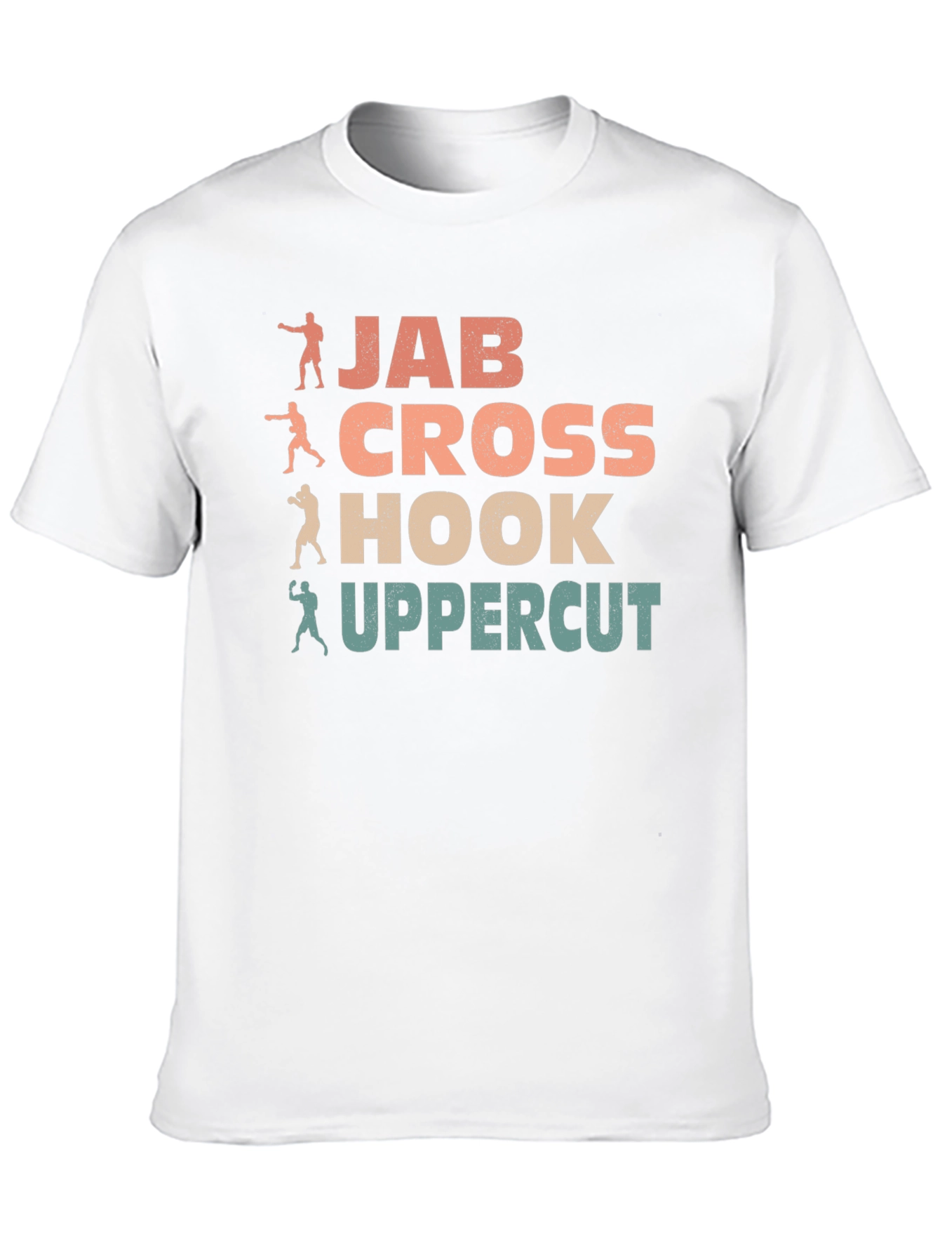 Boxing Moves Graphic Tee - Jab Cross Hook Uppercut