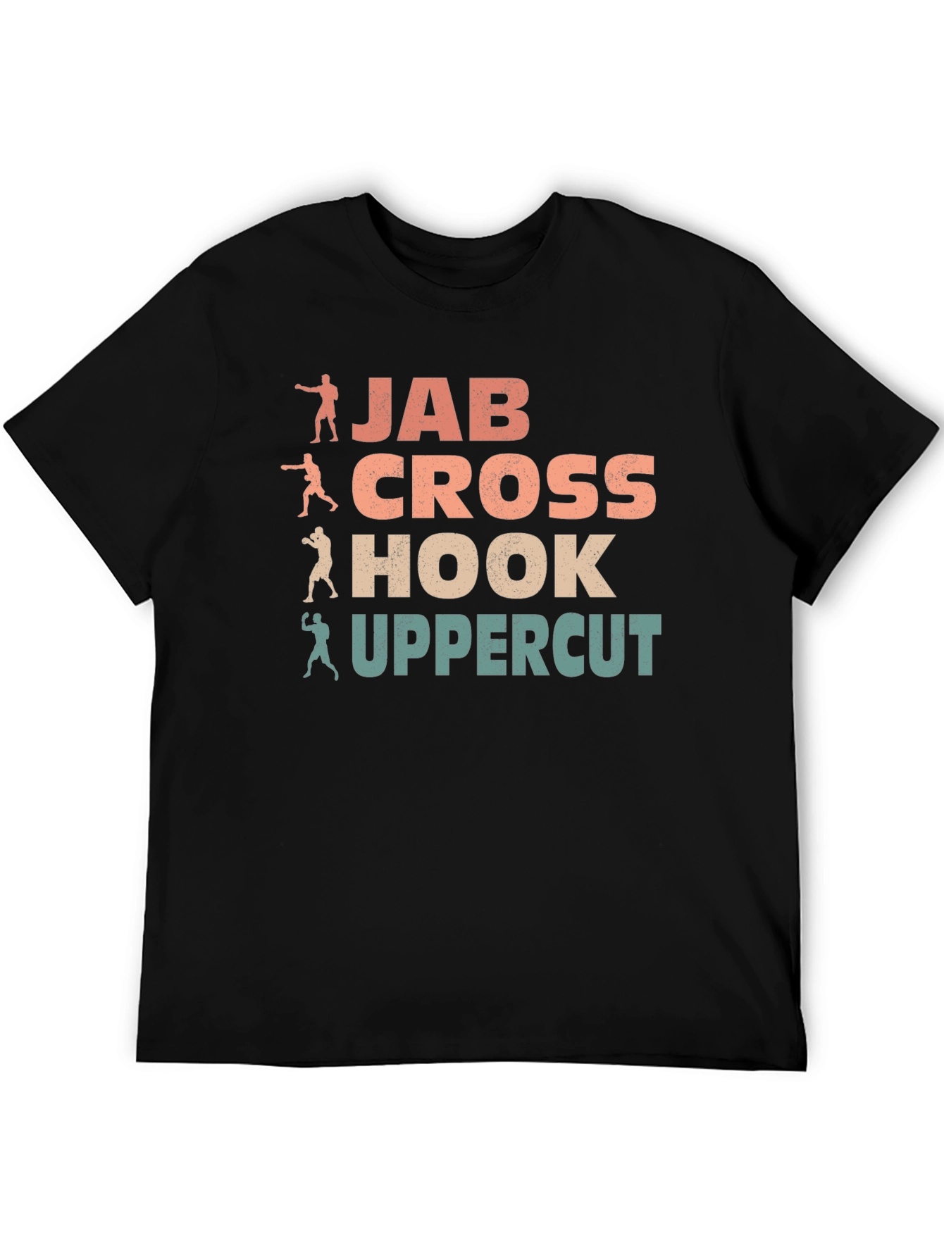 Boxing Moves Graphic Tee - Jab Cross Hook Uppercut