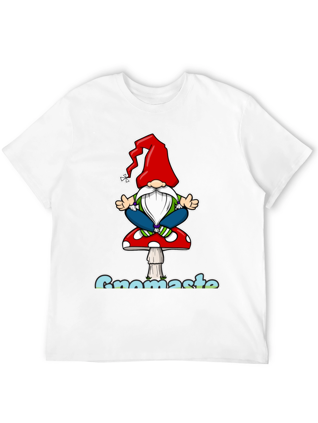 Gnomaste T-Shirt - Yoga Gnome on Mushroom