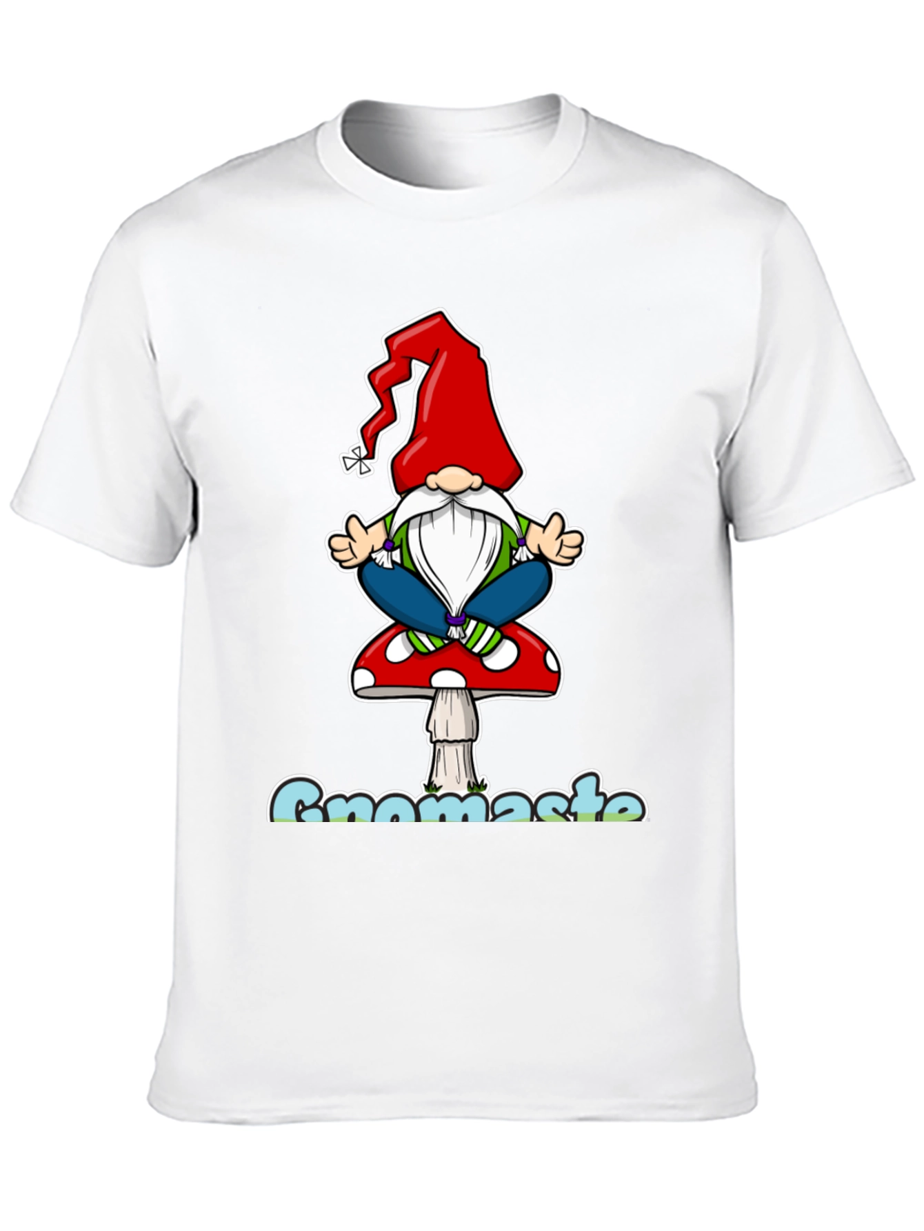 Gnomaste T-Shirt - Yoga Gnome on Mushroom