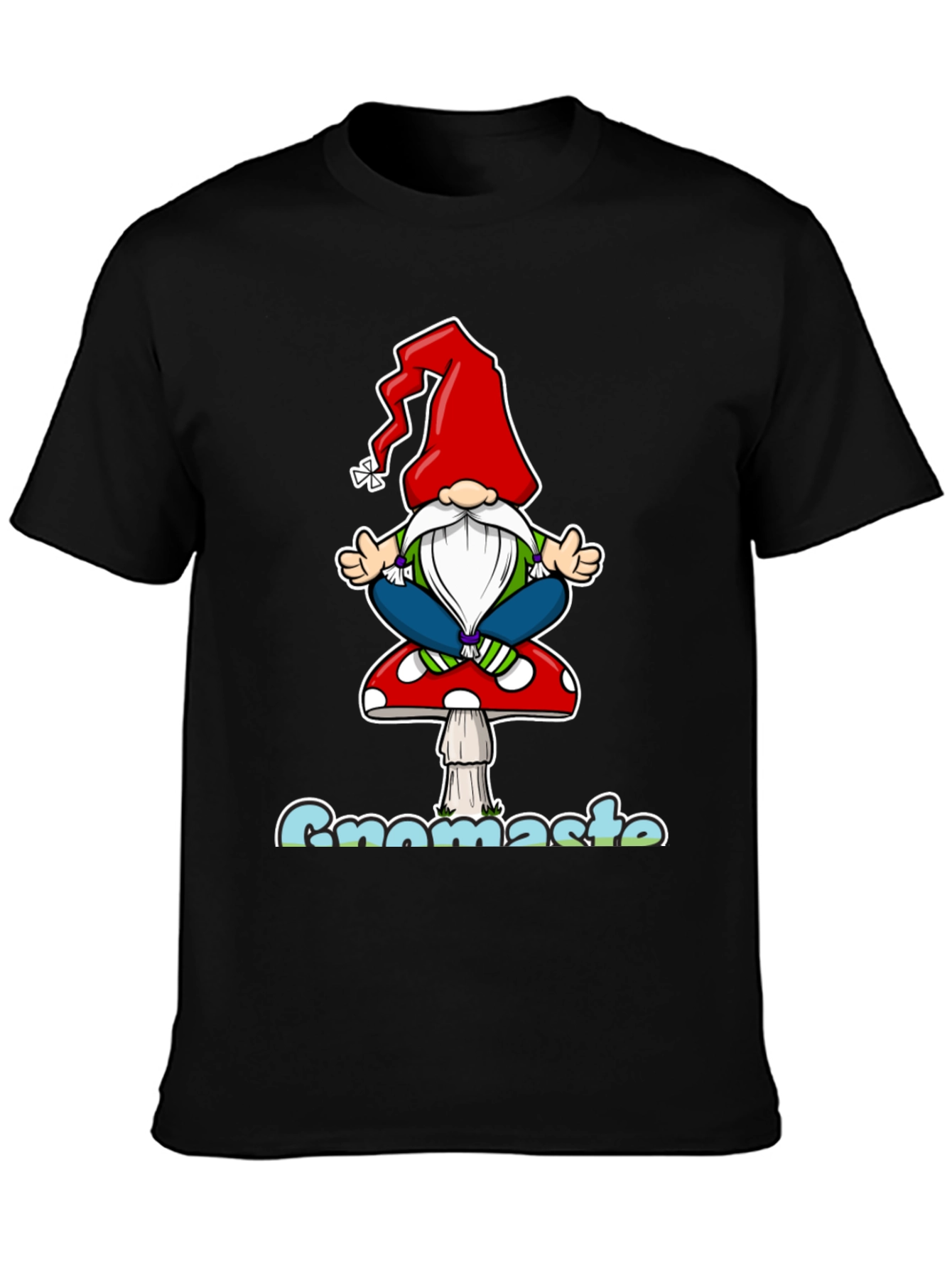 Gnomaste T-Shirt - Yoga Gnome on Mushroom