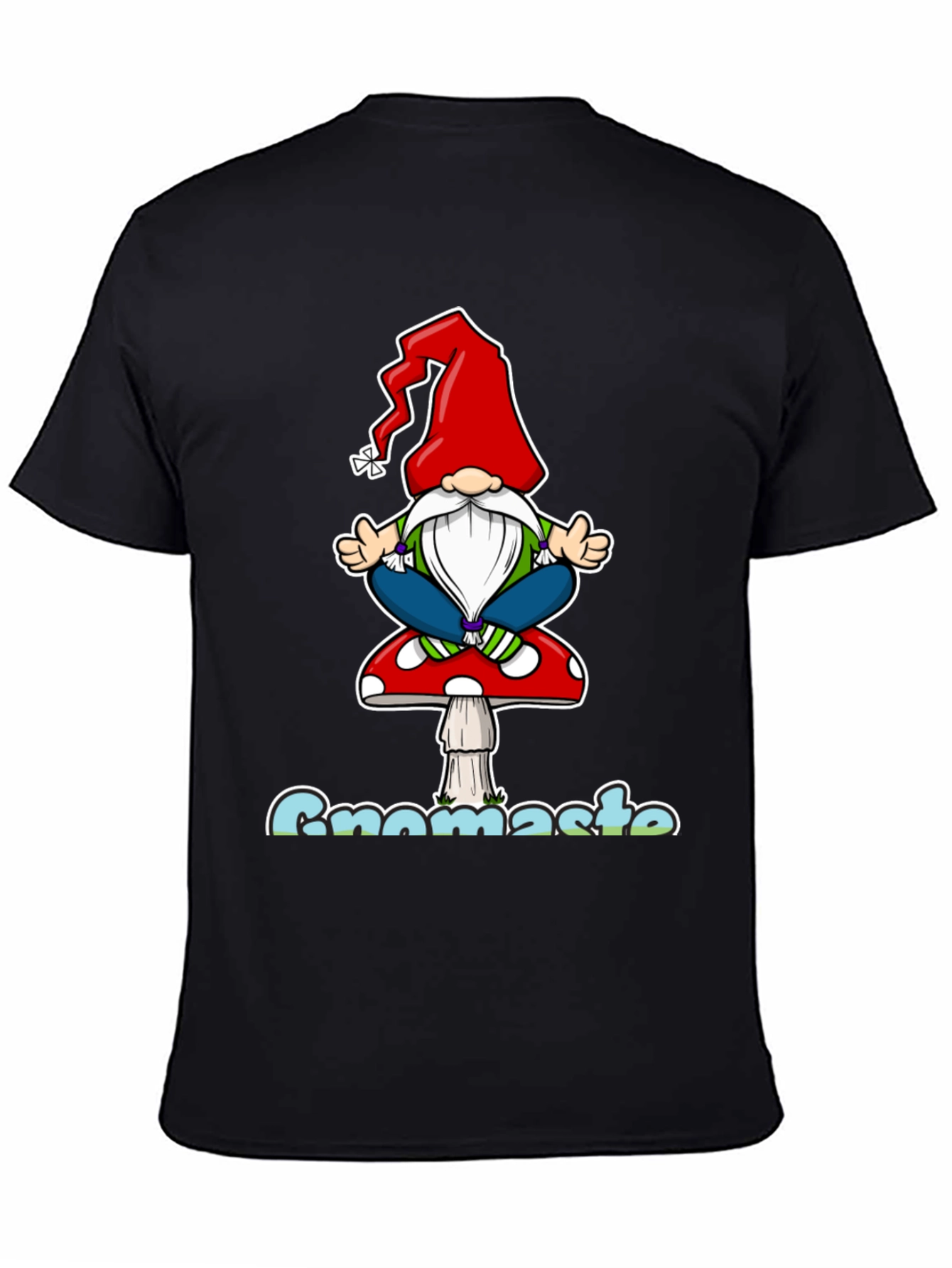 Gnomaste T-Shirt - Yoga Gnome on Mushroom