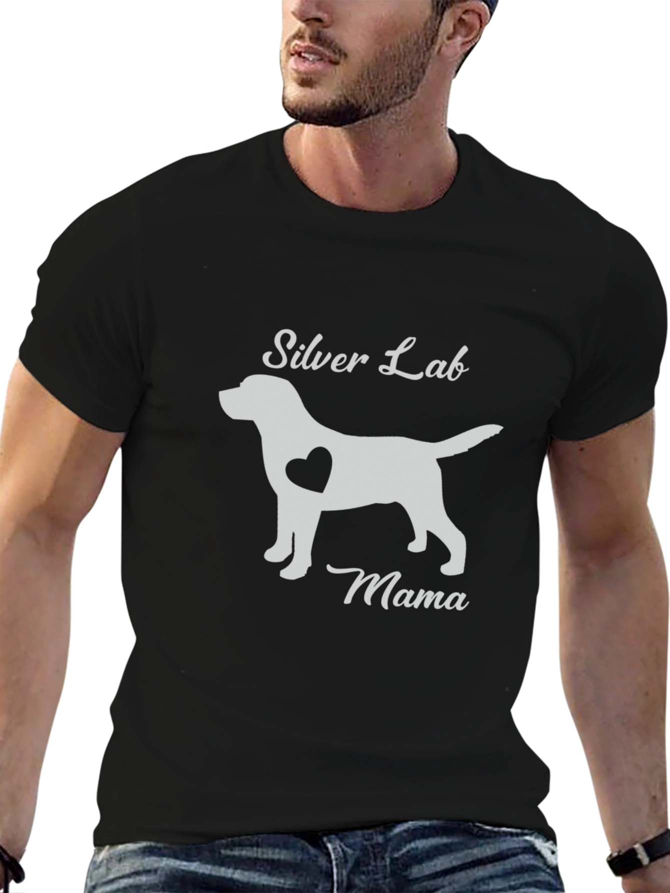 Silver Lab Mama Dog Lover T-Shirt