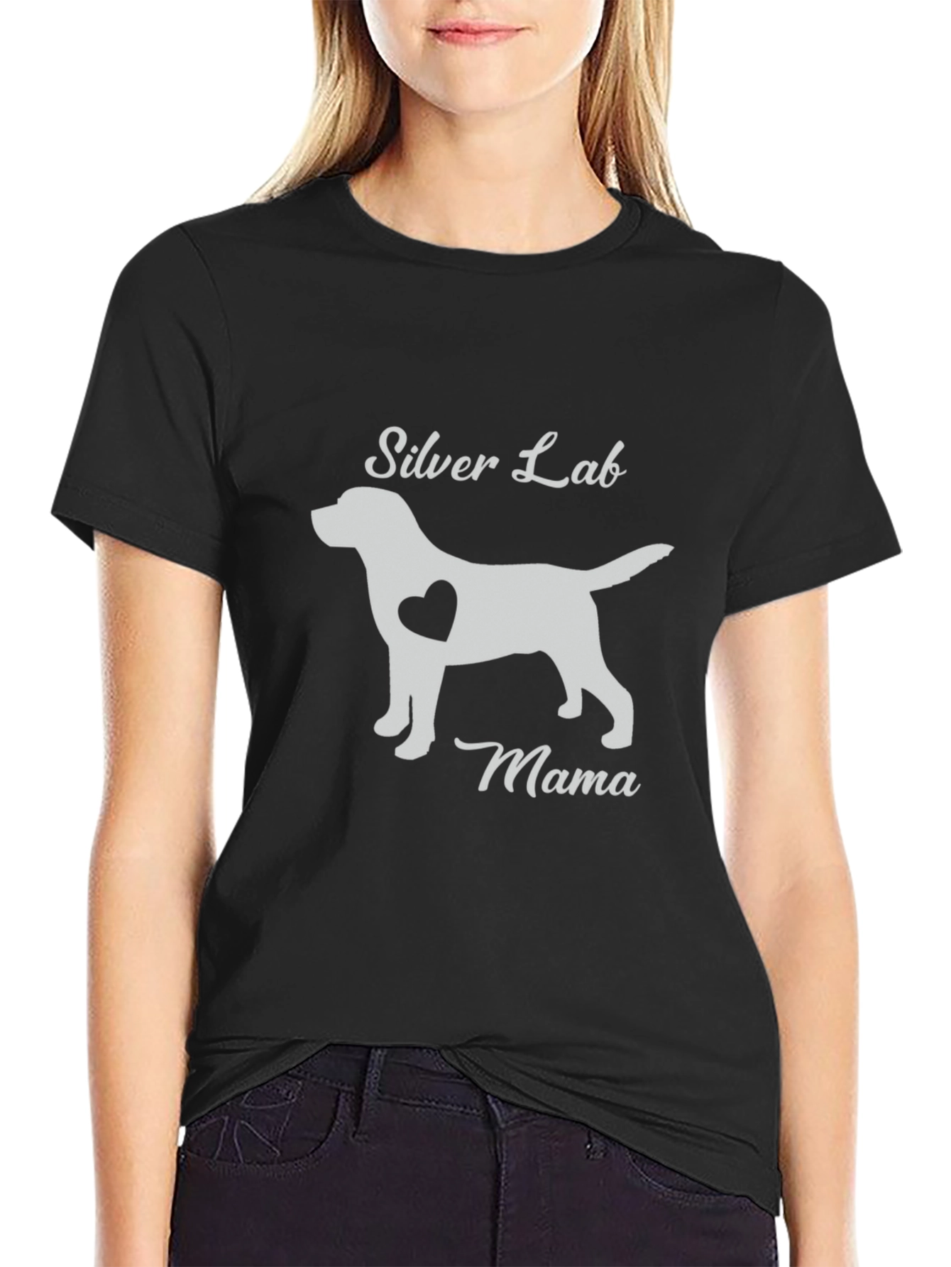 Silver Lab Mama Dog Lover T-Shirt