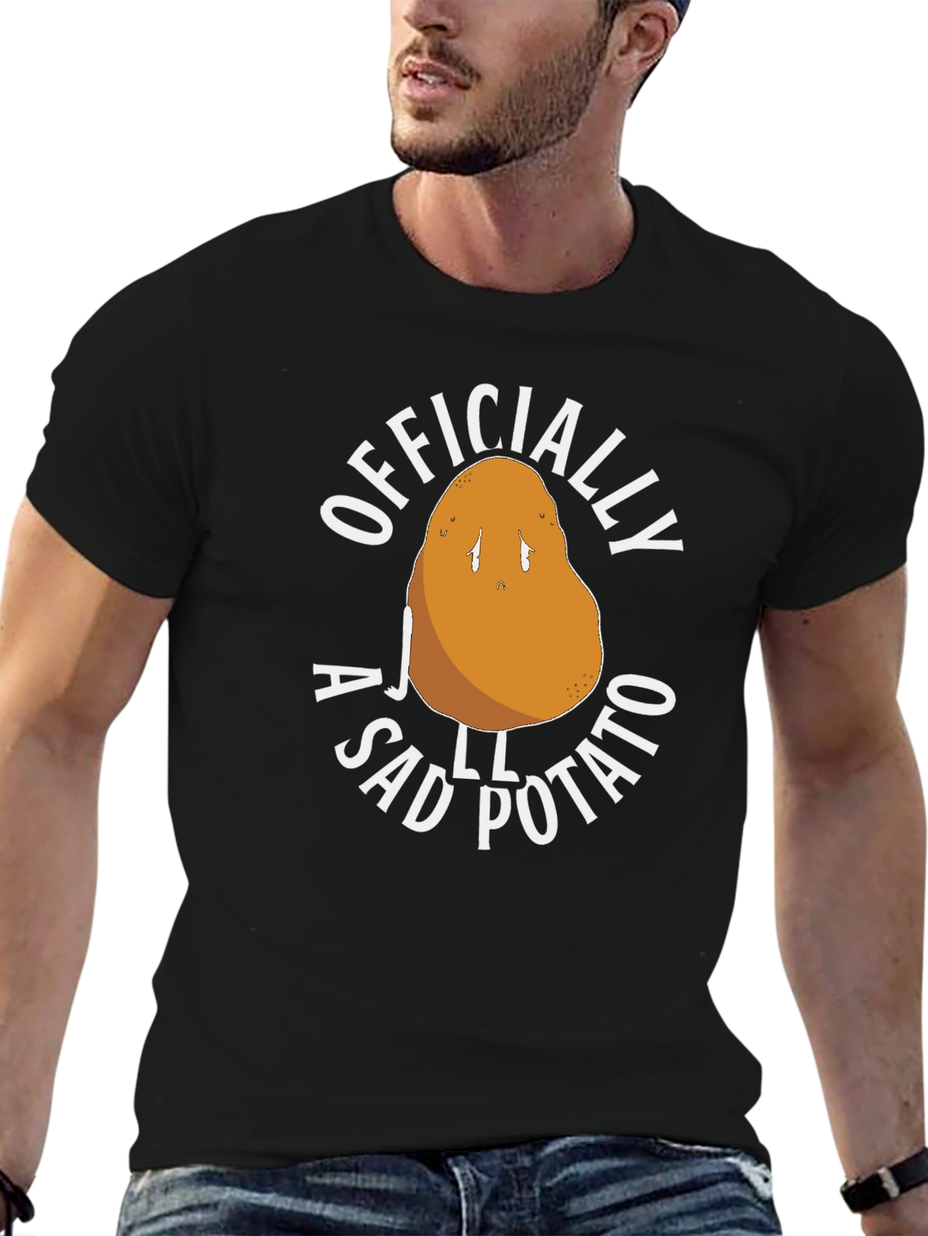 Officially A Sad Potato Funny Novelty T-Shirt