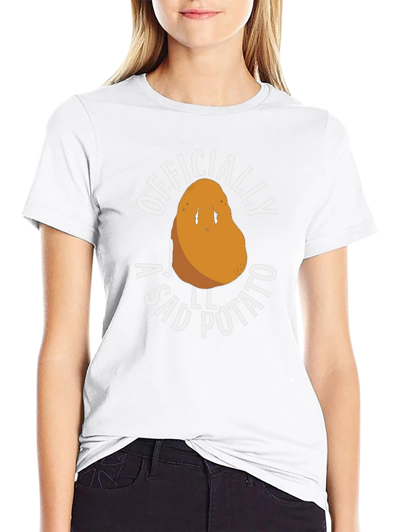 Officially A Sad Potato Funny Novelty T-Shirt