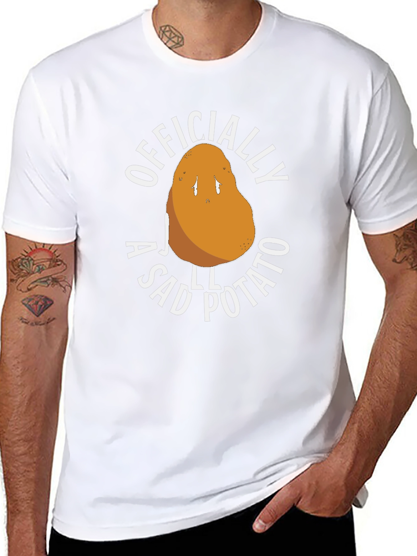 Officially A Sad Potato Funny Novelty T-Shirt