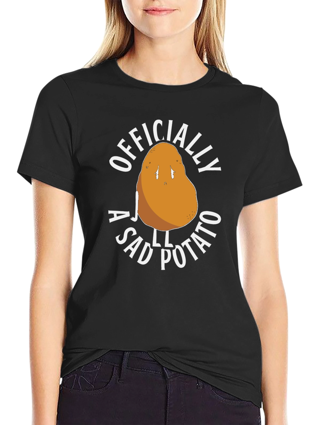 Officially A Sad Potato Funny Novelty T-Shirt