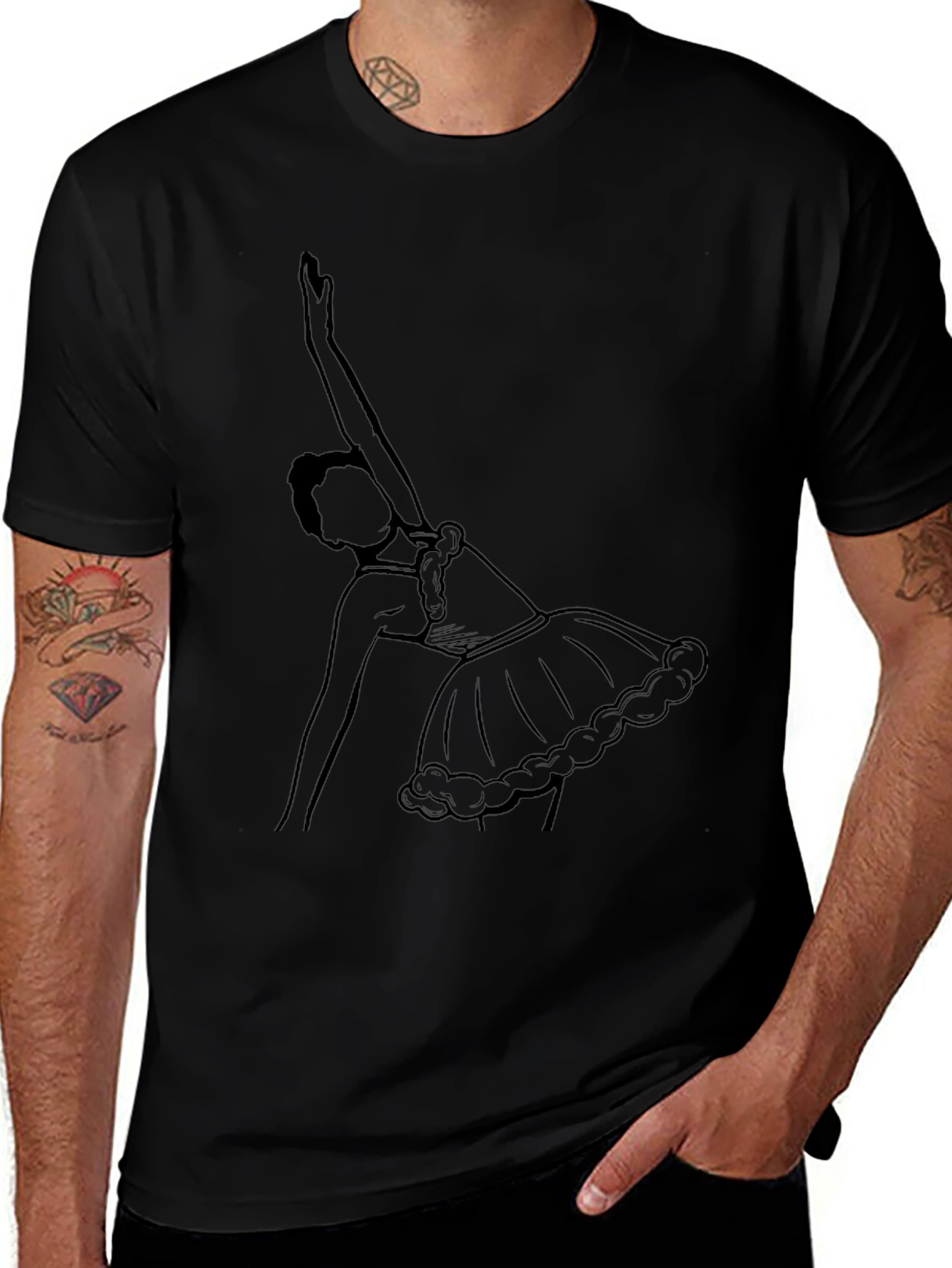 Ballerina Dance Black T-Shirt