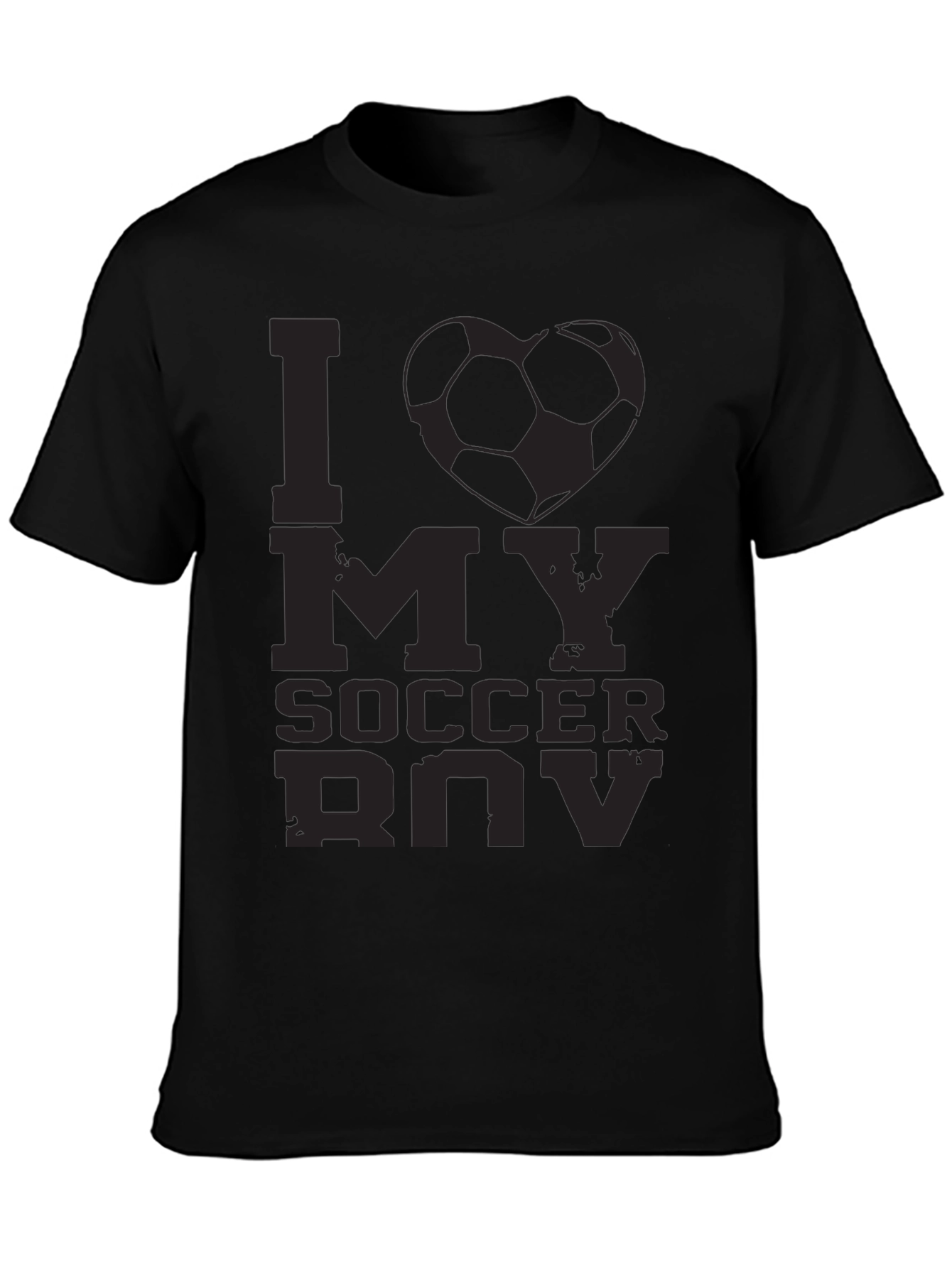 I Love My Soccer Boy T-Shirt - Black