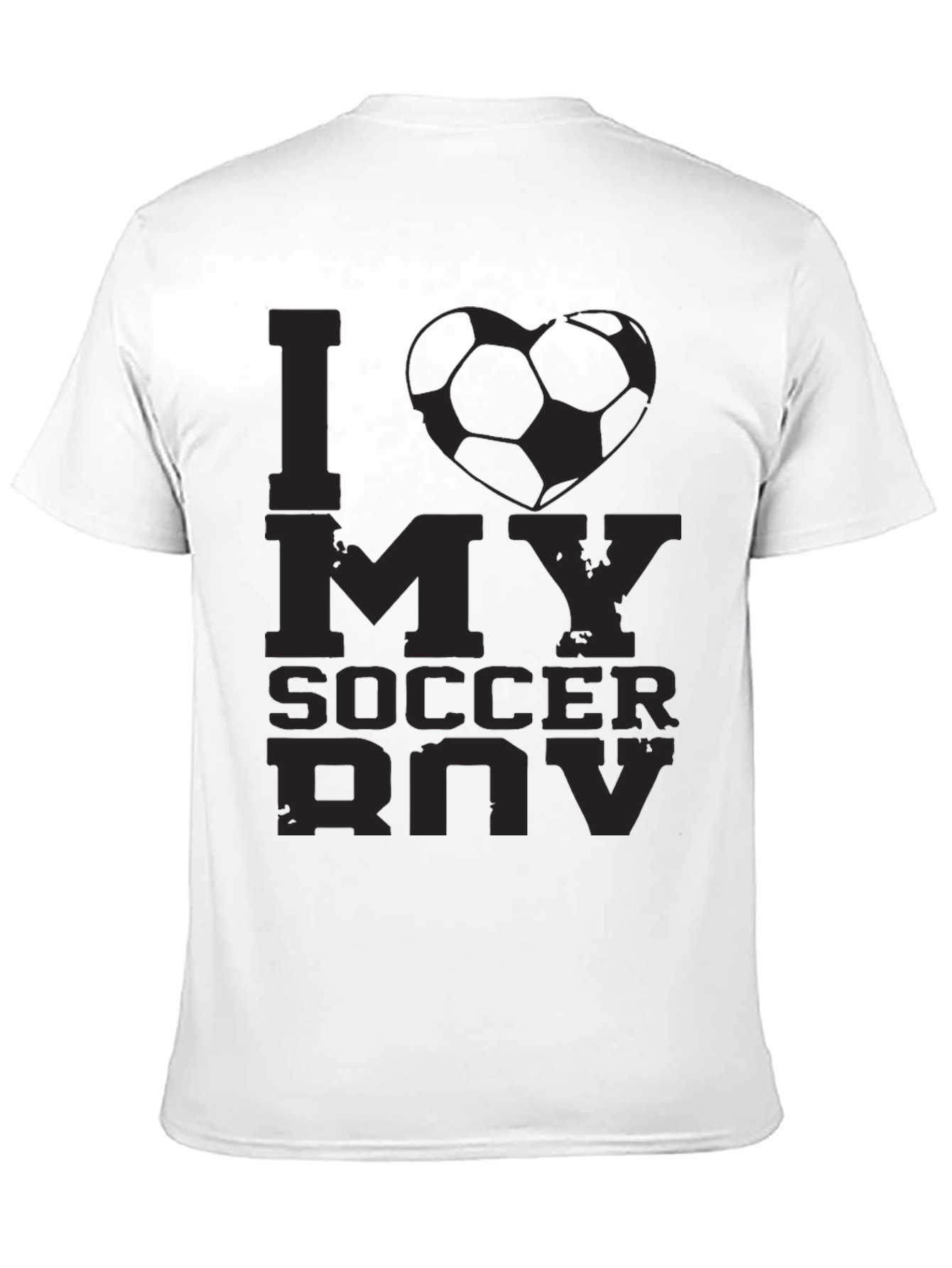 I Love My Soccer Boy T-Shirt - Black
