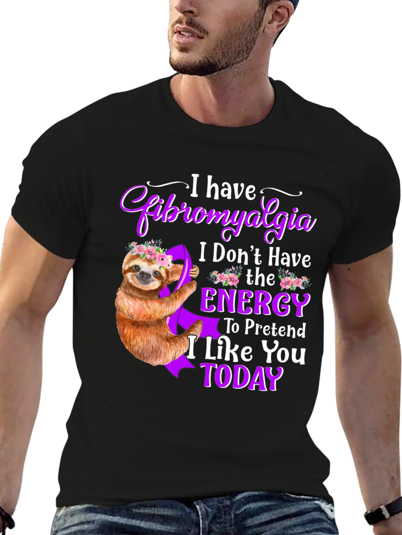Fibromyalgia Awareness Sloth T-Shirt