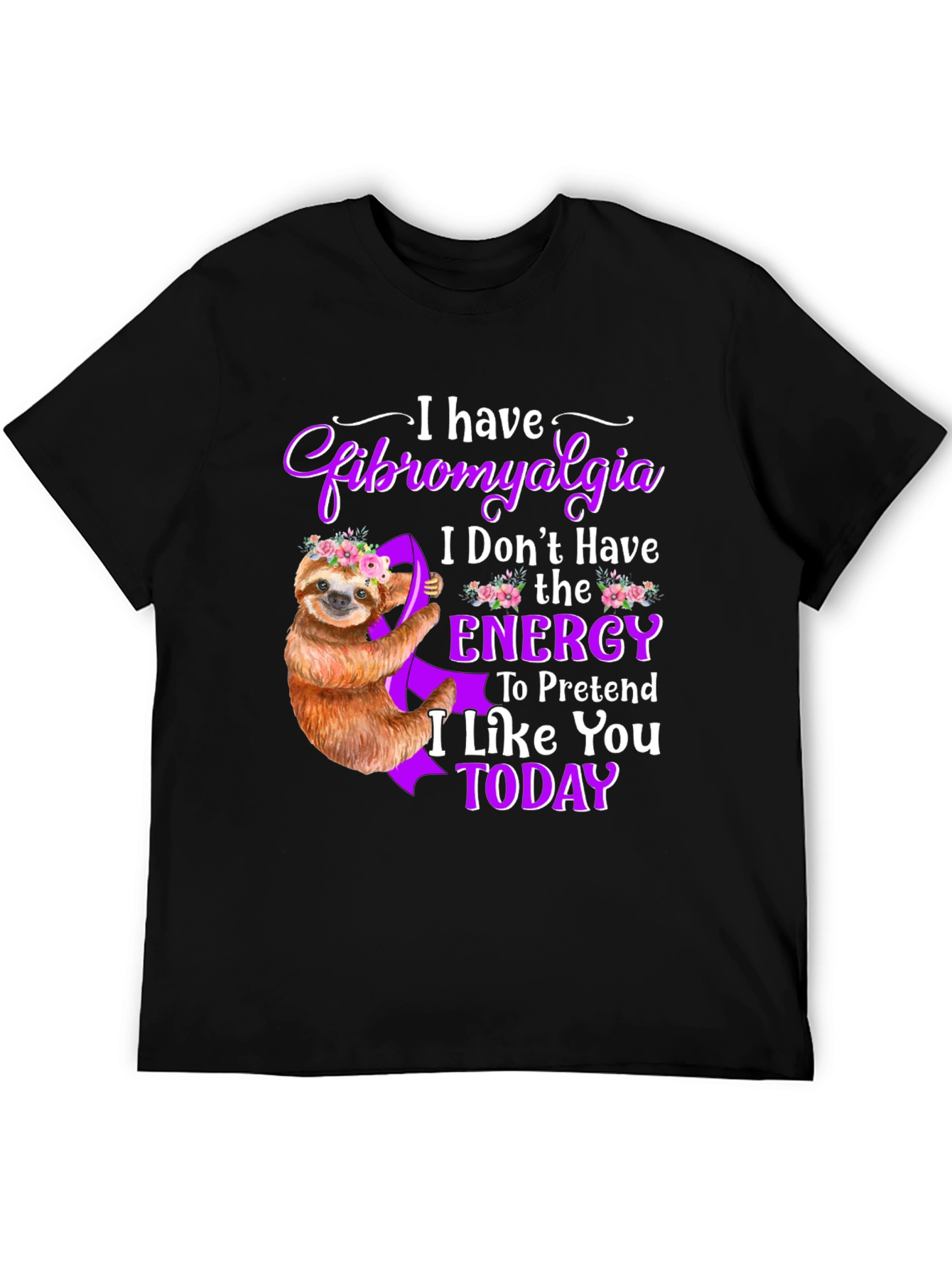 Fibromyalgia Awareness Sloth T-Shirt