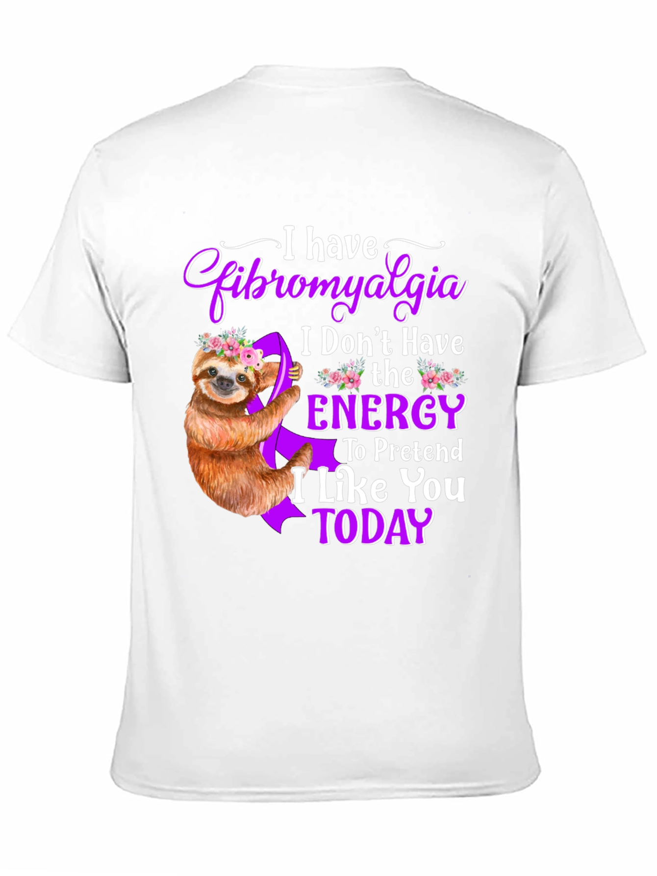 Fibromyalgia Awareness Sloth T-Shirt