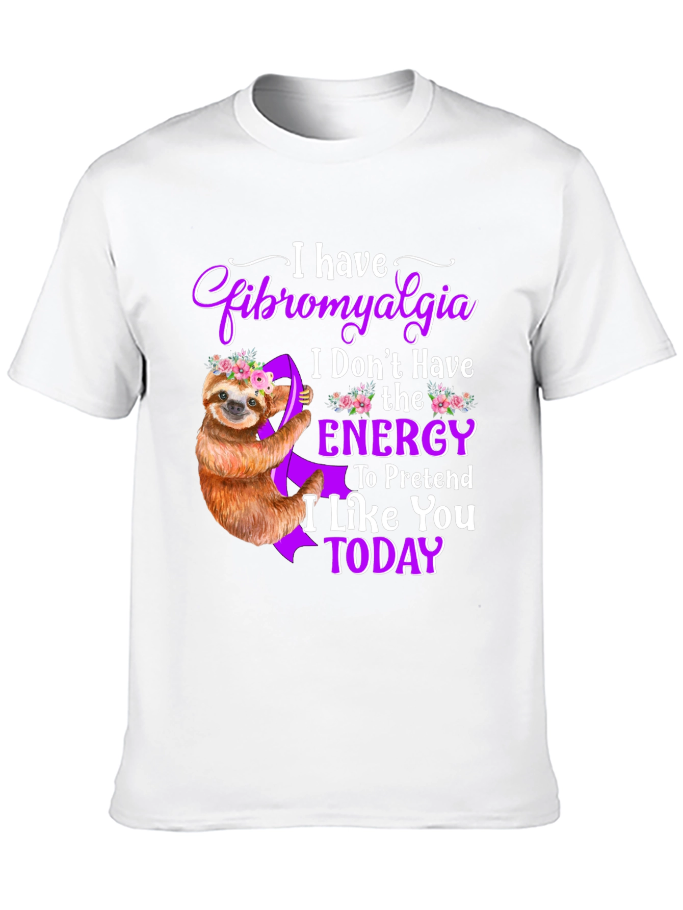 Fibromyalgia Awareness Sloth T-Shirt