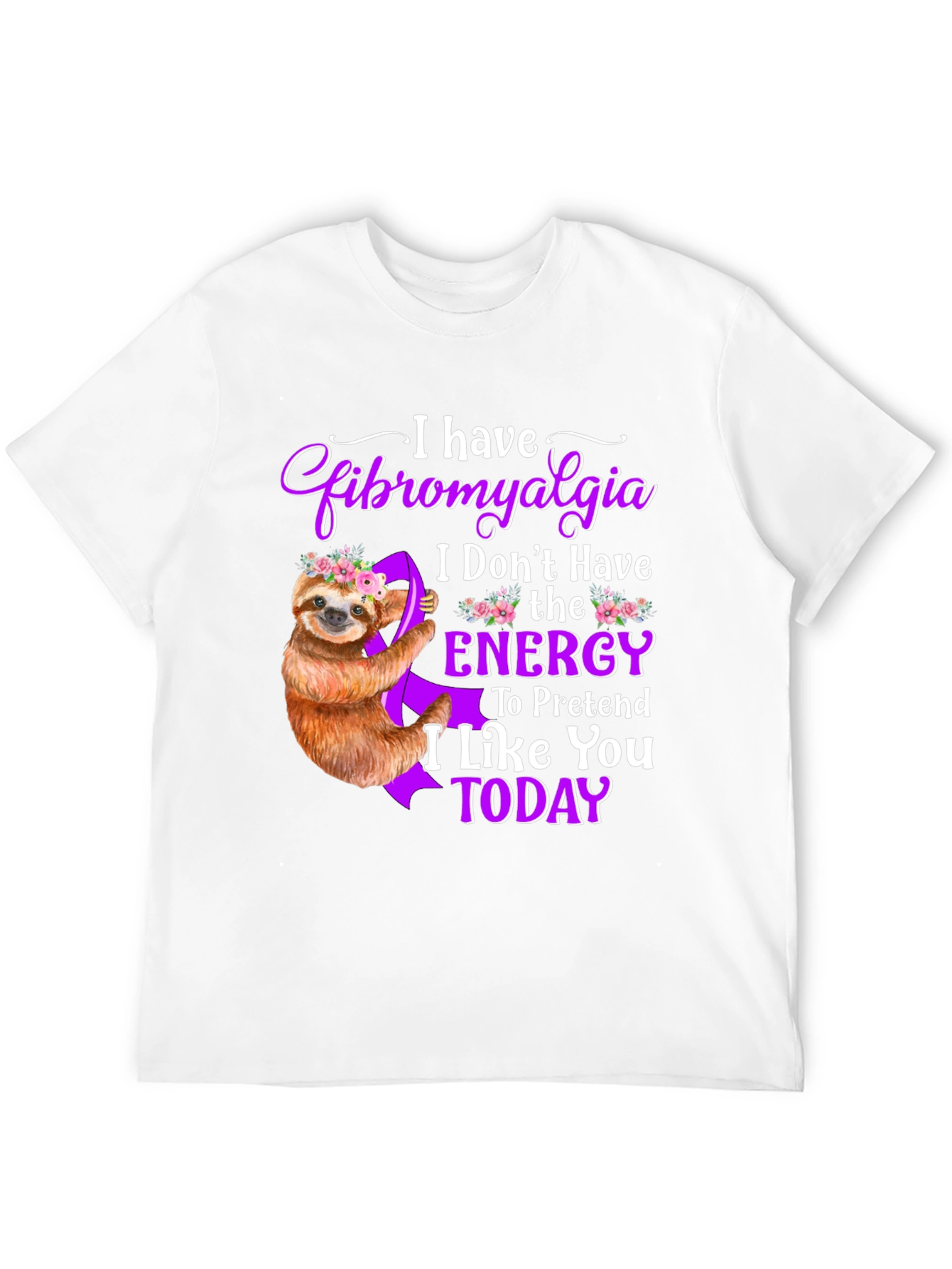 Fibromyalgia Awareness Sloth T-Shirt