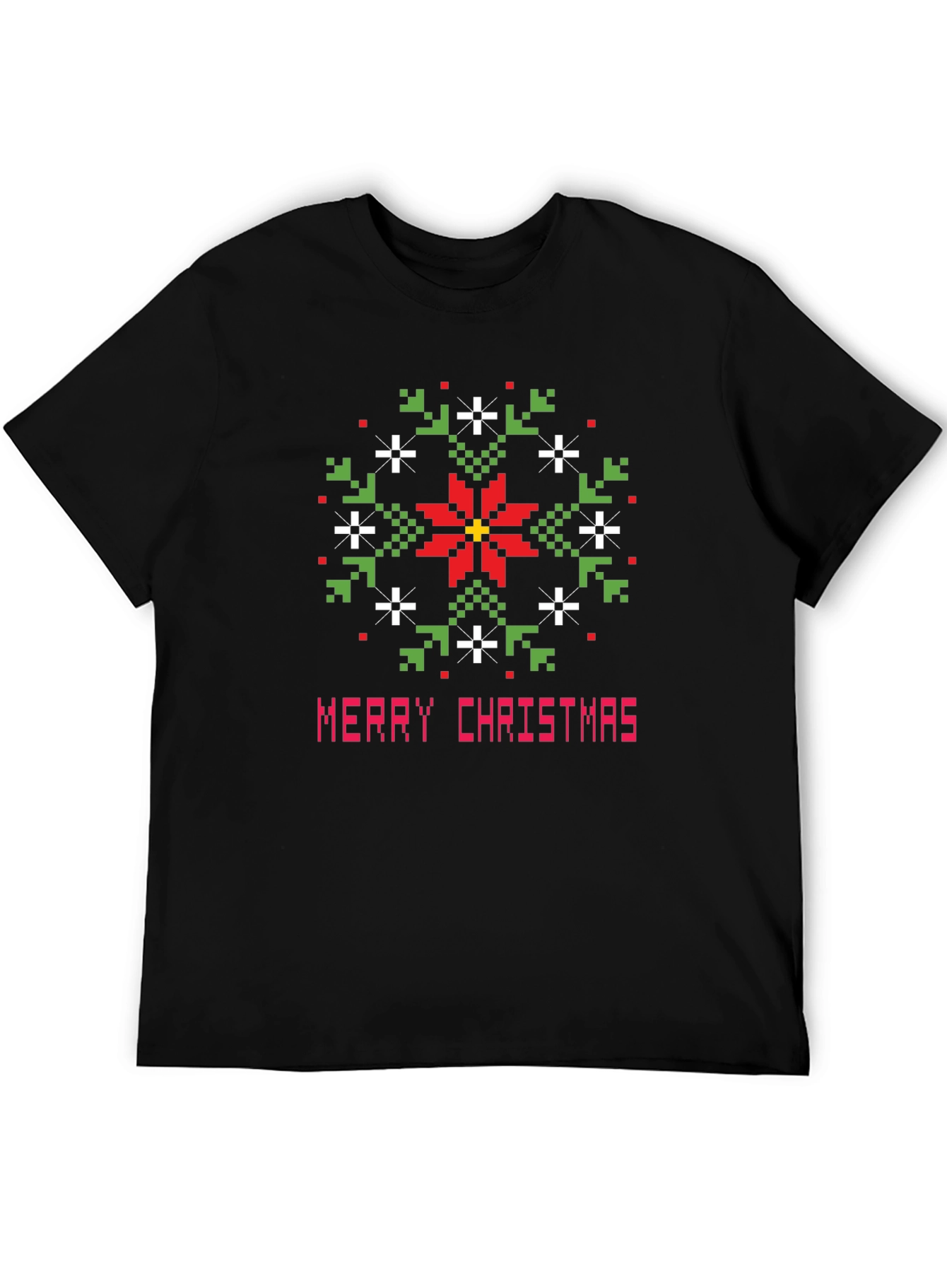 Pixelated Merry Christmas T-Shirt