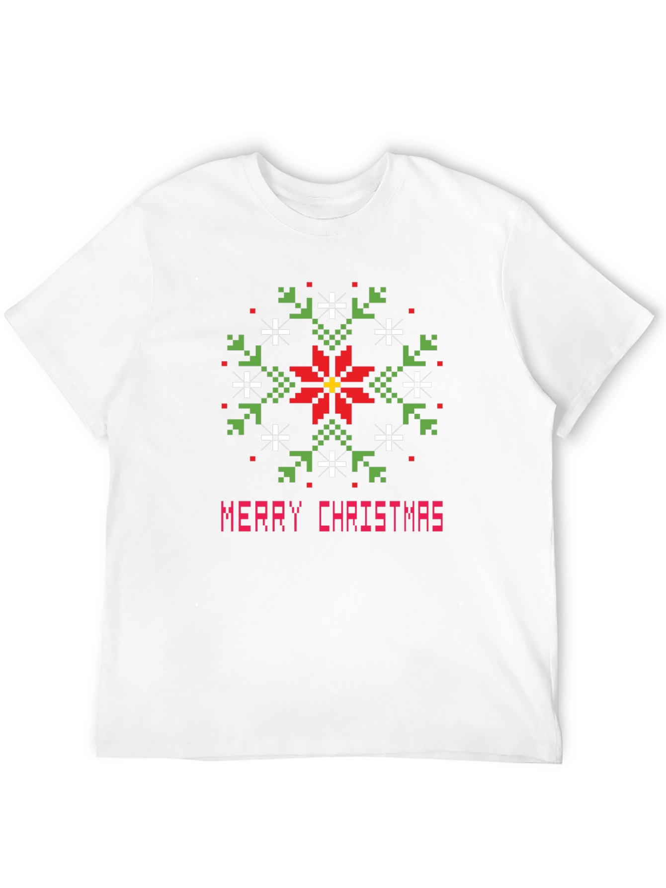 Pixelated Merry Christmas T-Shirt