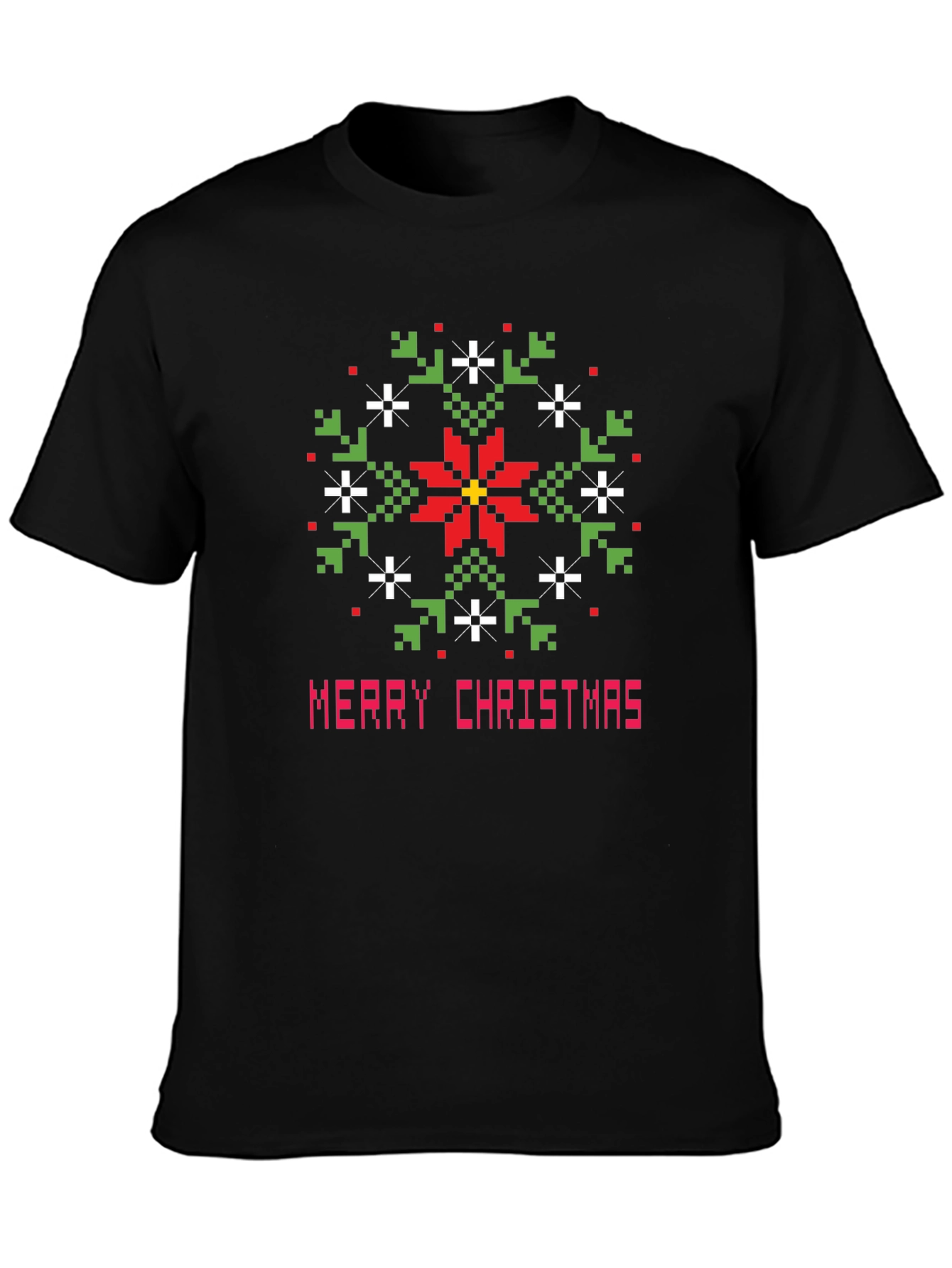 Pixelated Merry Christmas T-Shirt