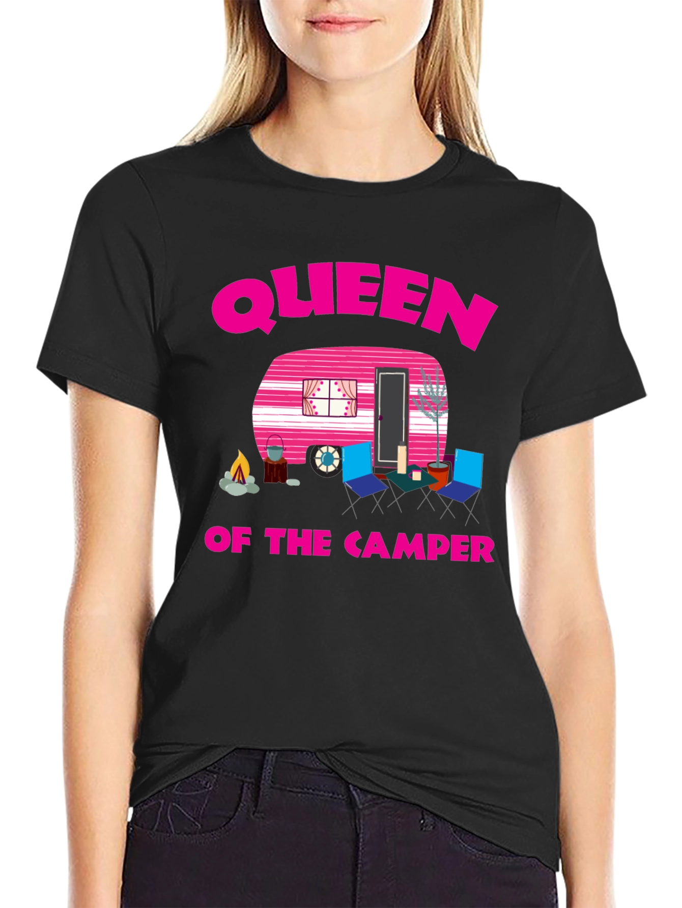 Queen of the Camper Graphic Tee - Camping Lover