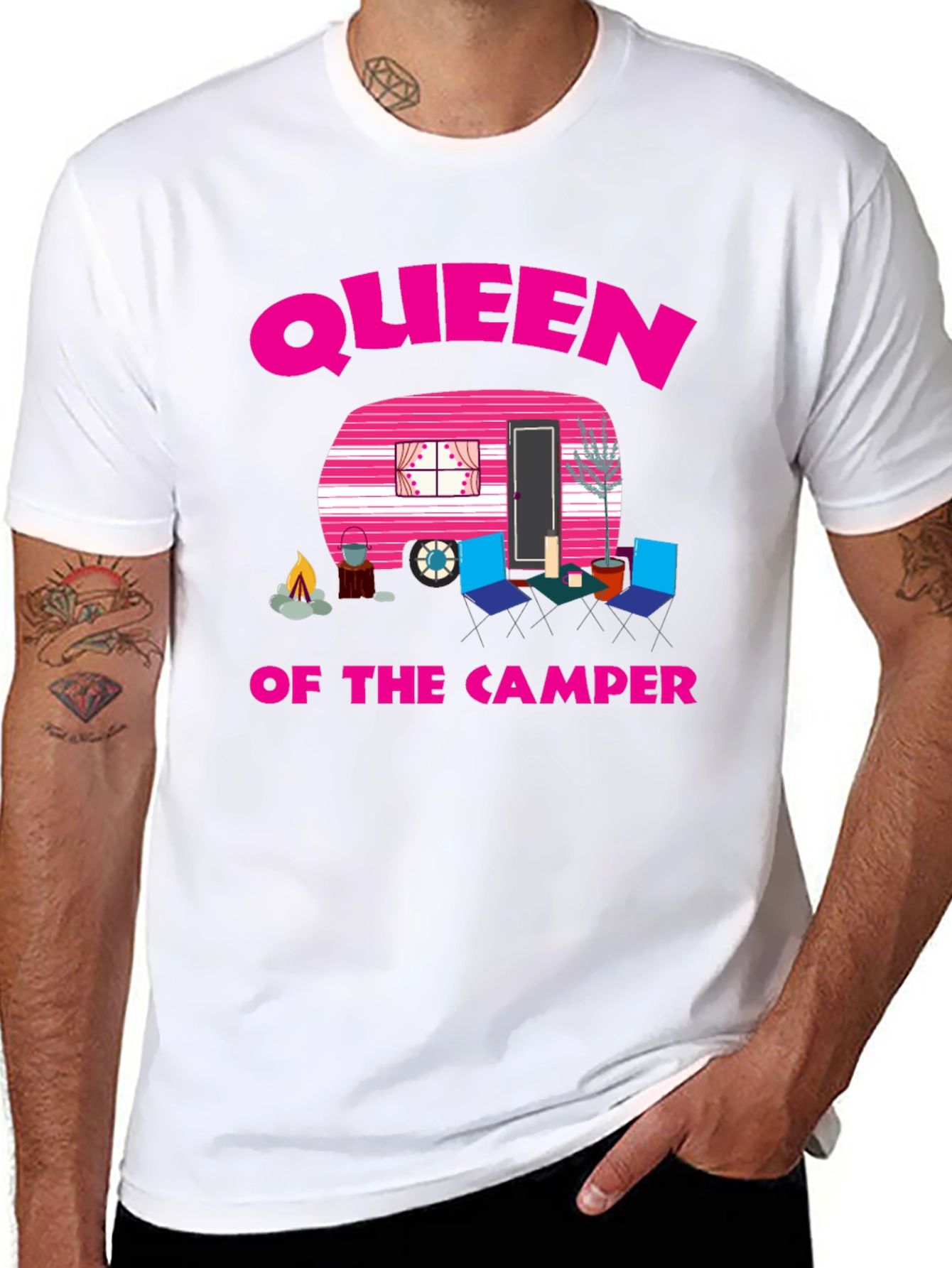 Queen of the Camper Graphic Tee - Camping Lover