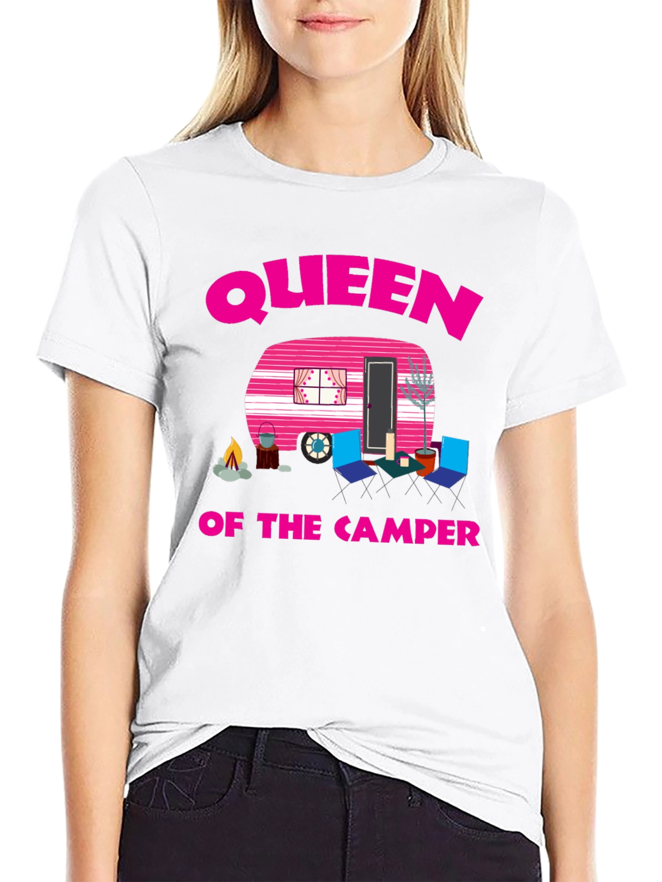 Queen of the Camper Graphic Tee - Camping Lover