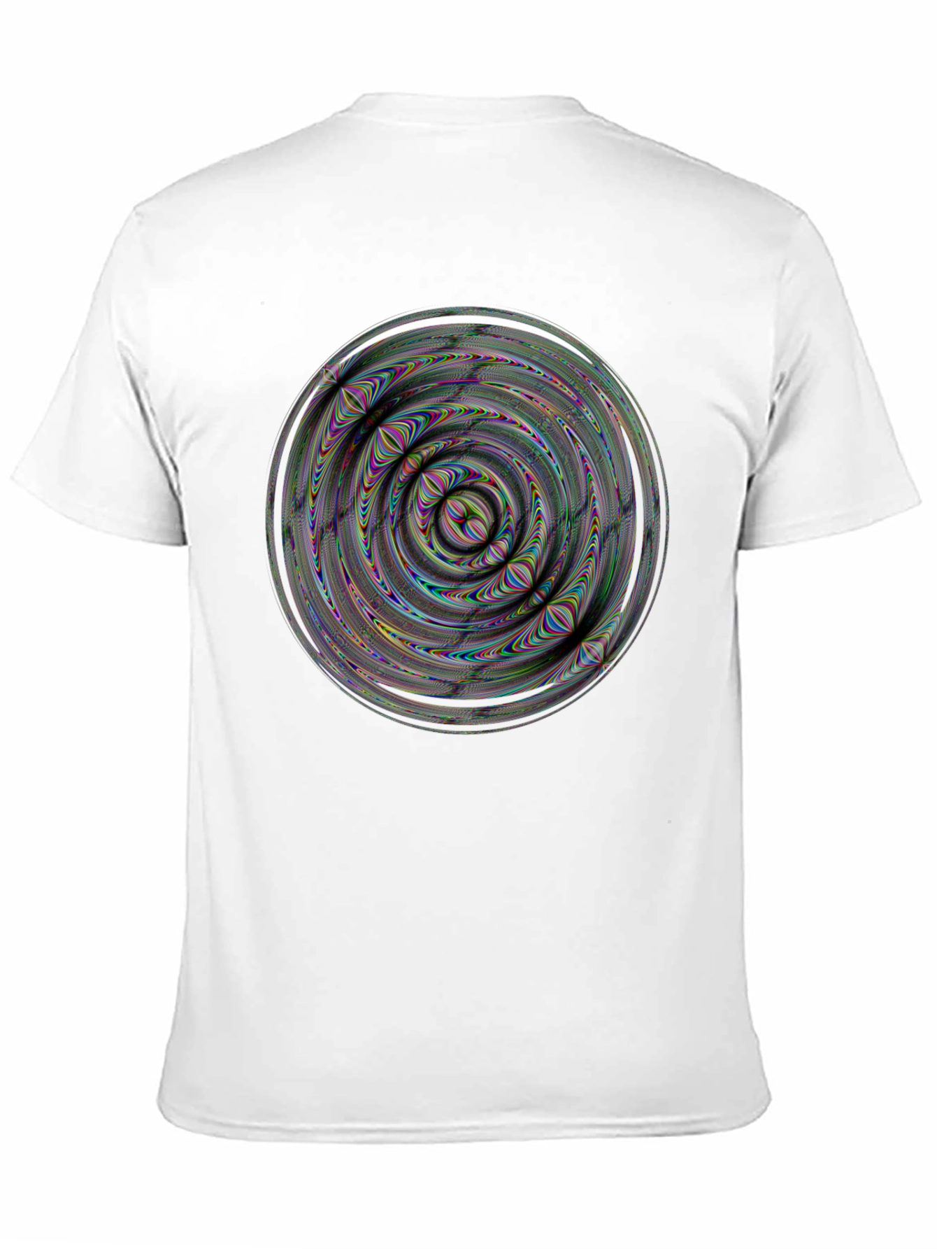 Abstract Psychedelic Swirl Graphic Black T-Shirt