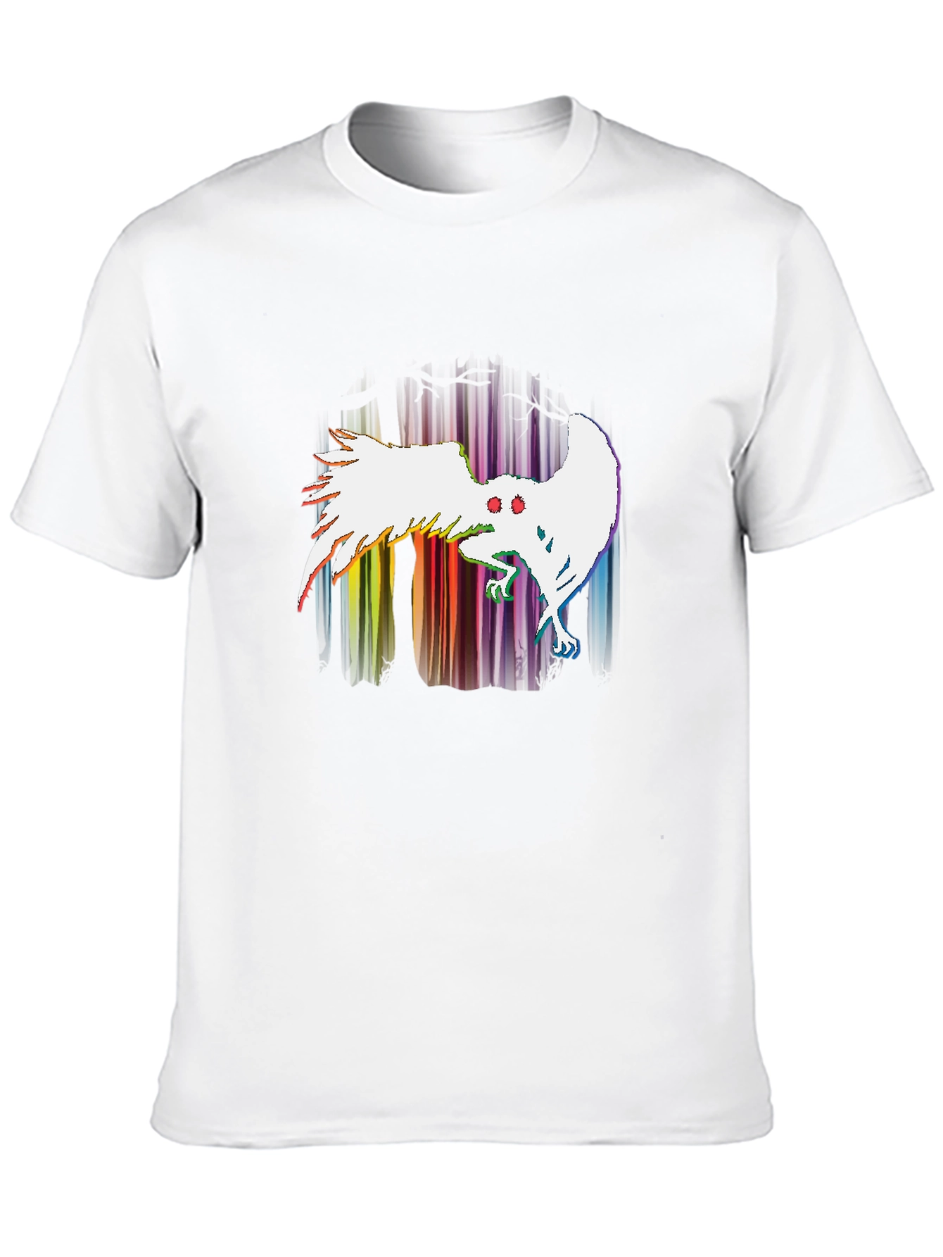 Rainbow Mothman T-Shirt - Cryptid Tee