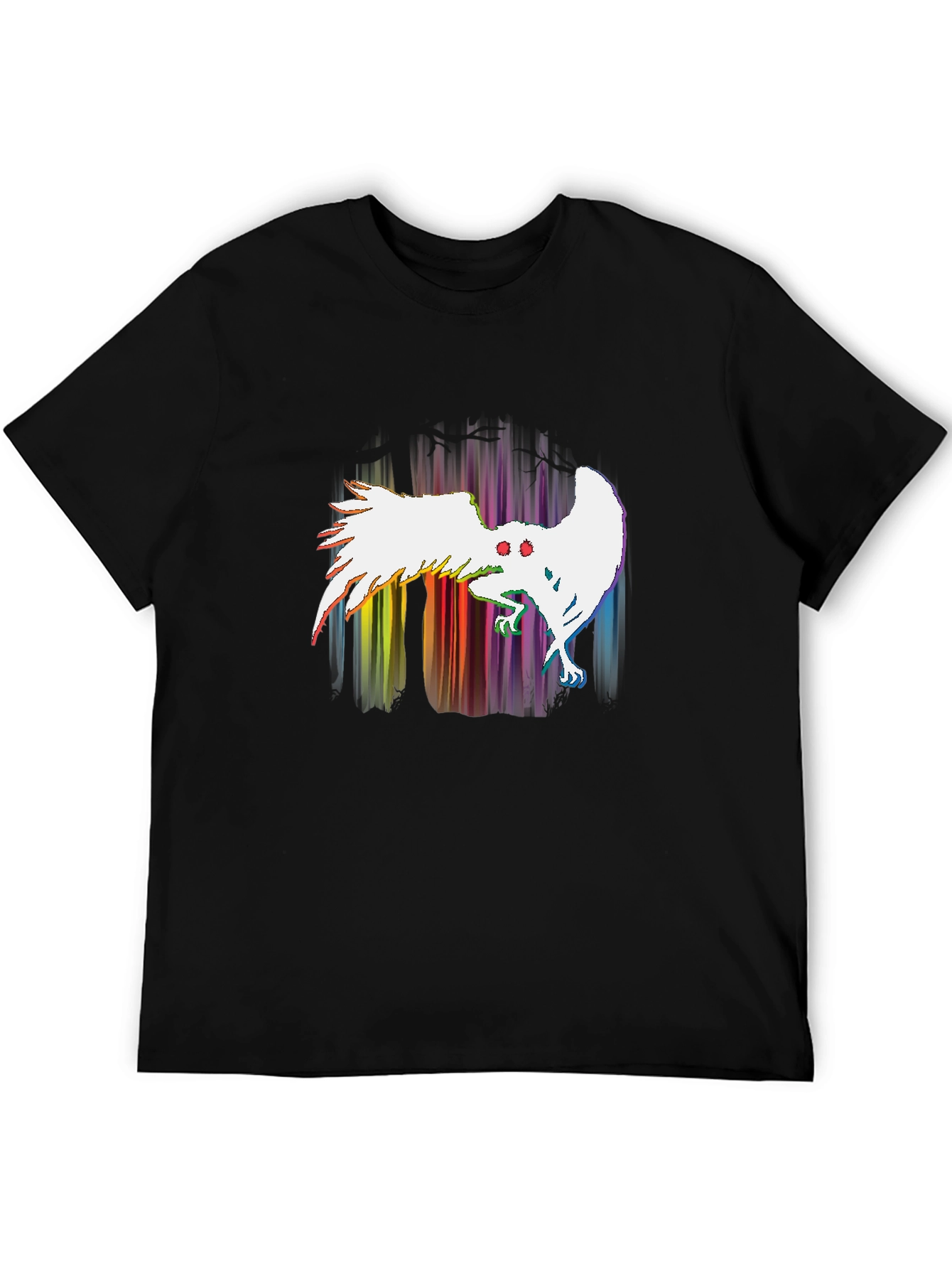 Rainbow Mothman T-Shirt - Cryptid Tee