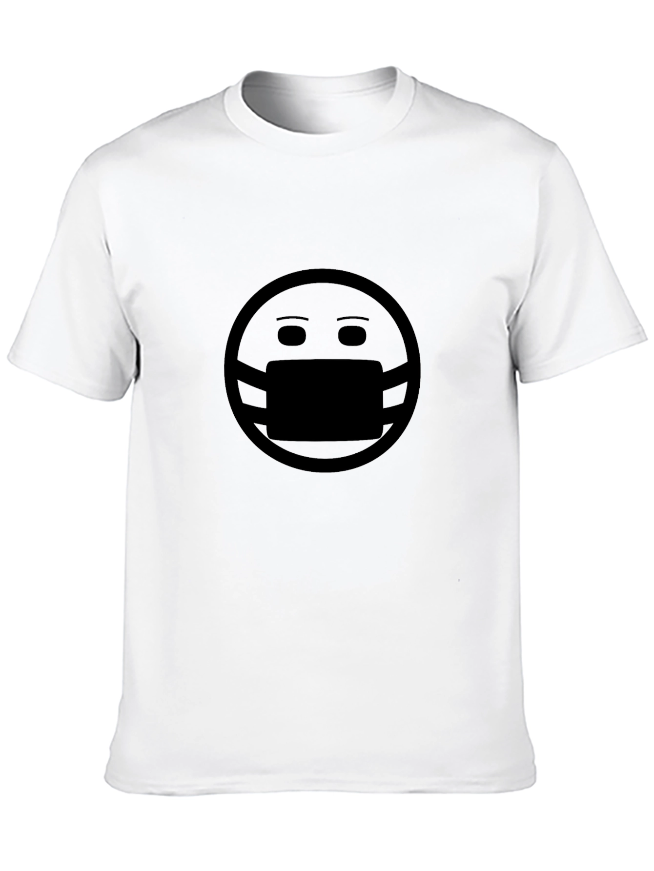 Masked Face Graphic Tee - Trendy & Comfortable