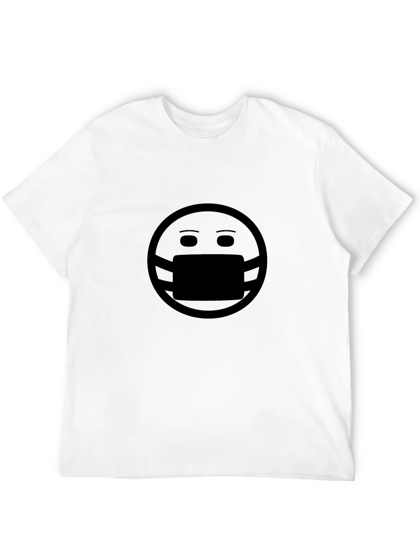 Masked Face Graphic Tee - Trendy & Comfortable