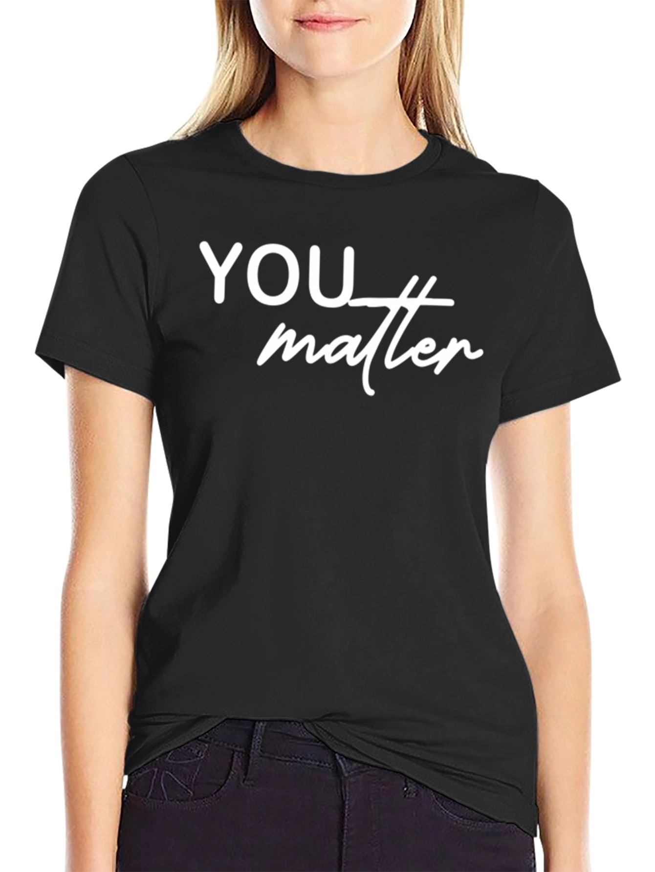 YOU Matter Graphic Tee - Stylish Black T-Shirt