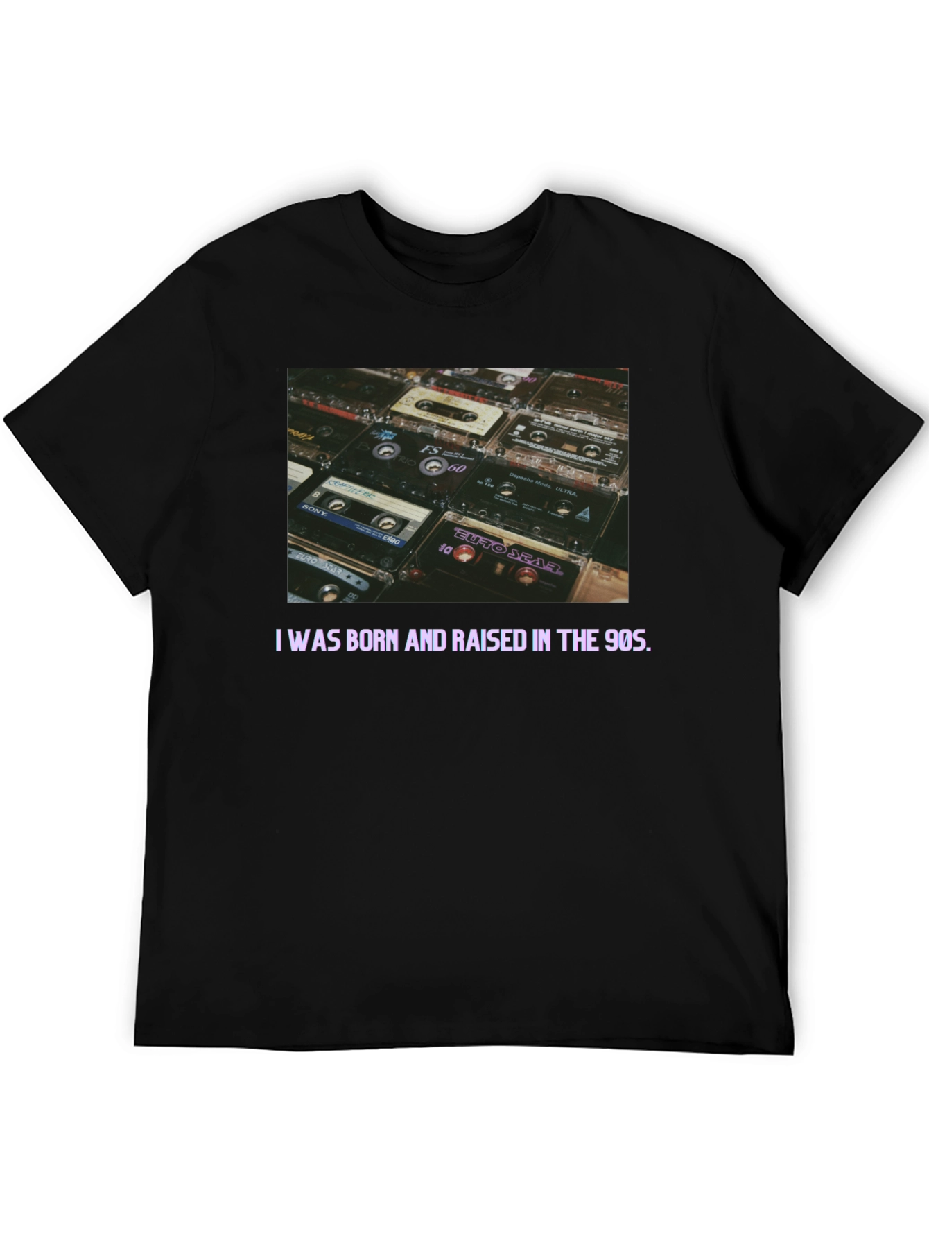 90s Cassette Tape Black T-Shirt
