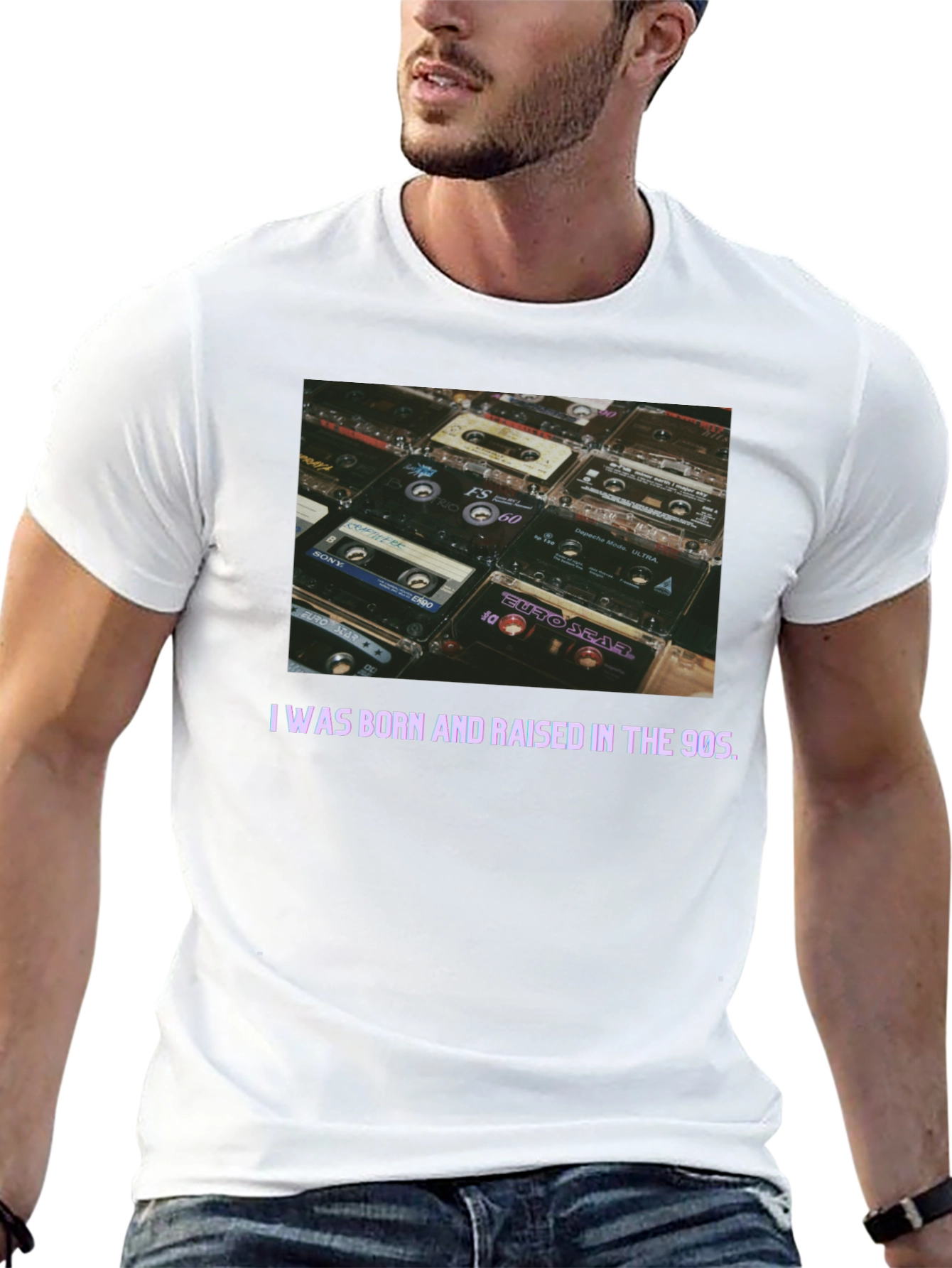 90s Cassette Tape Black T-Shirt