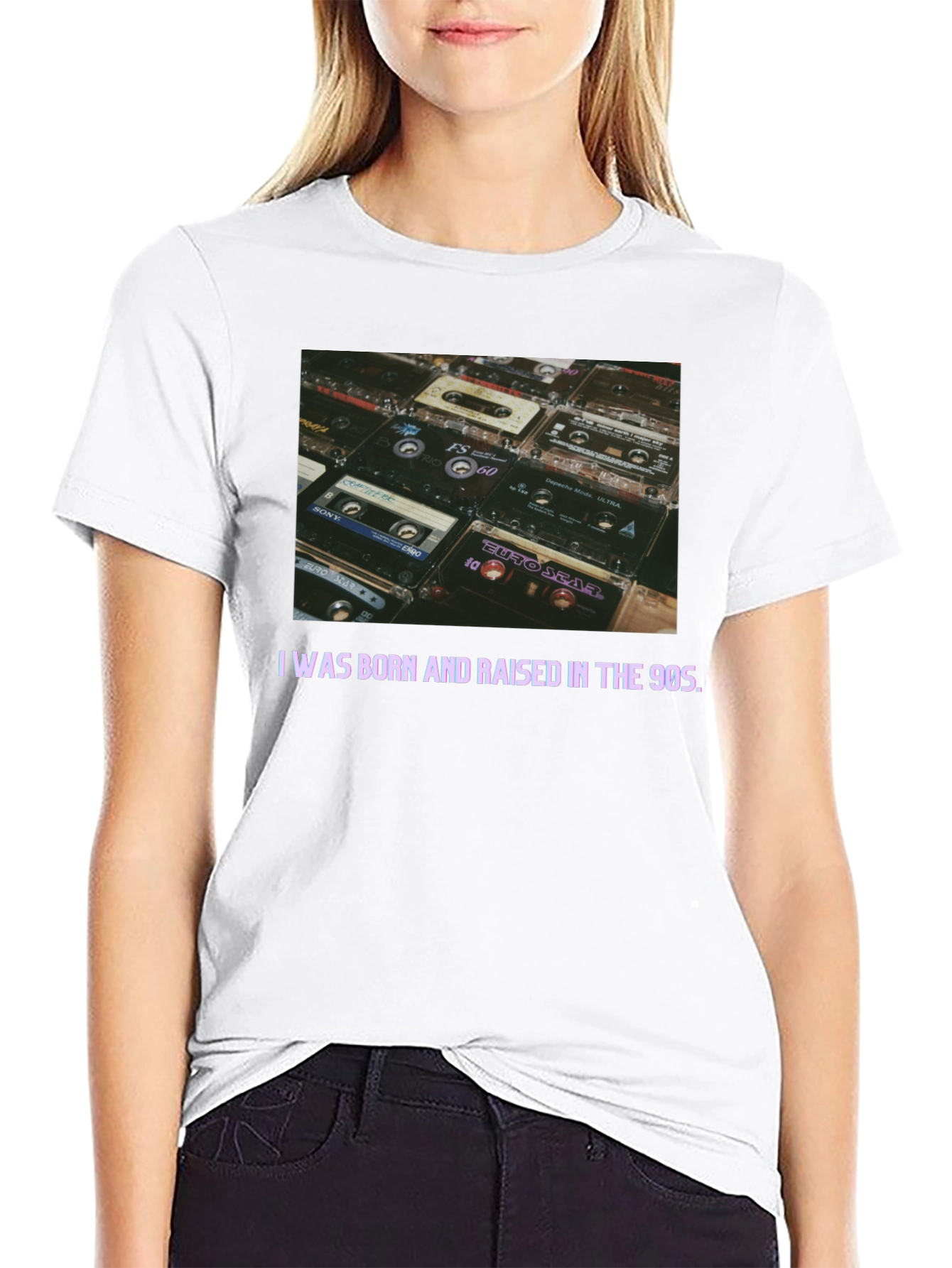 90s Cassette Tape Black T-Shirt