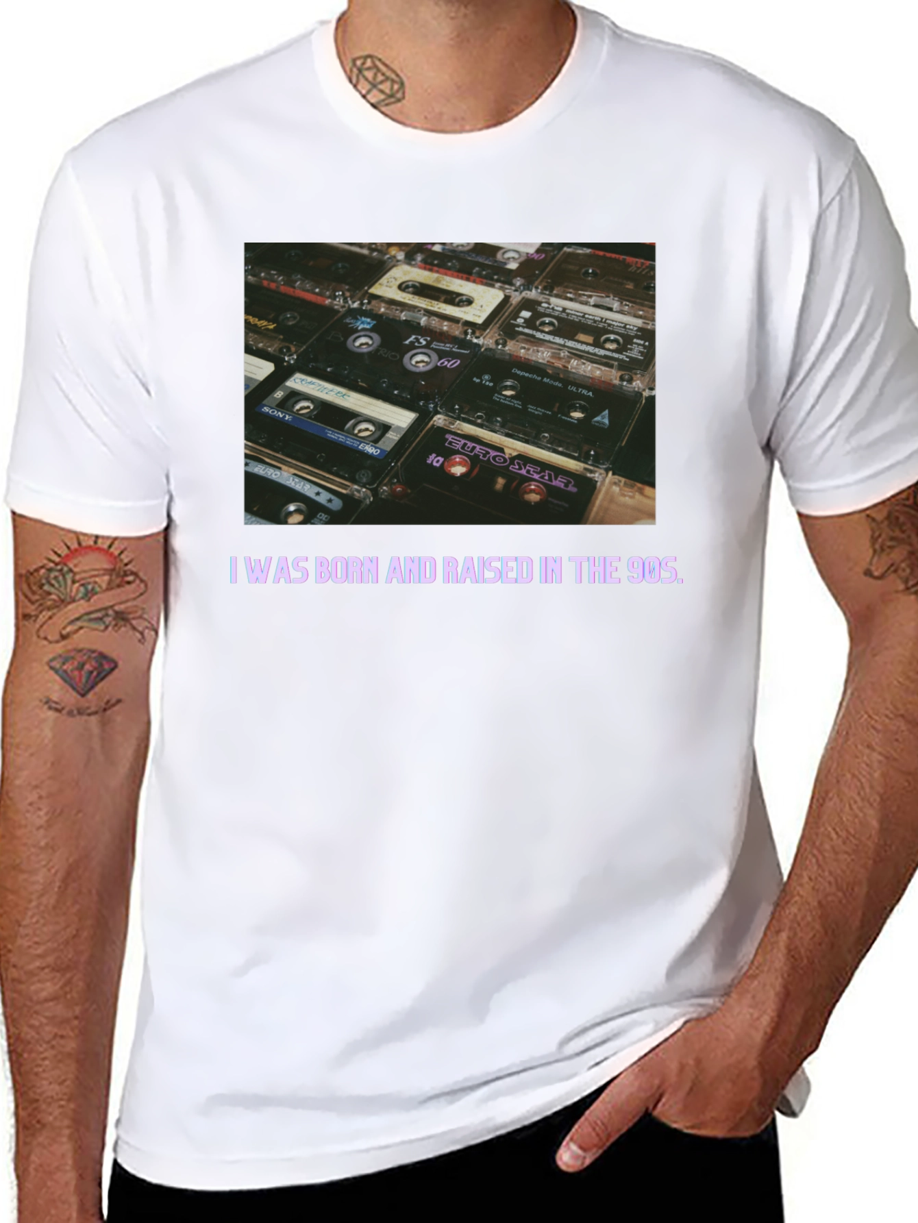 90s Cassette Tape Black T-Shirt