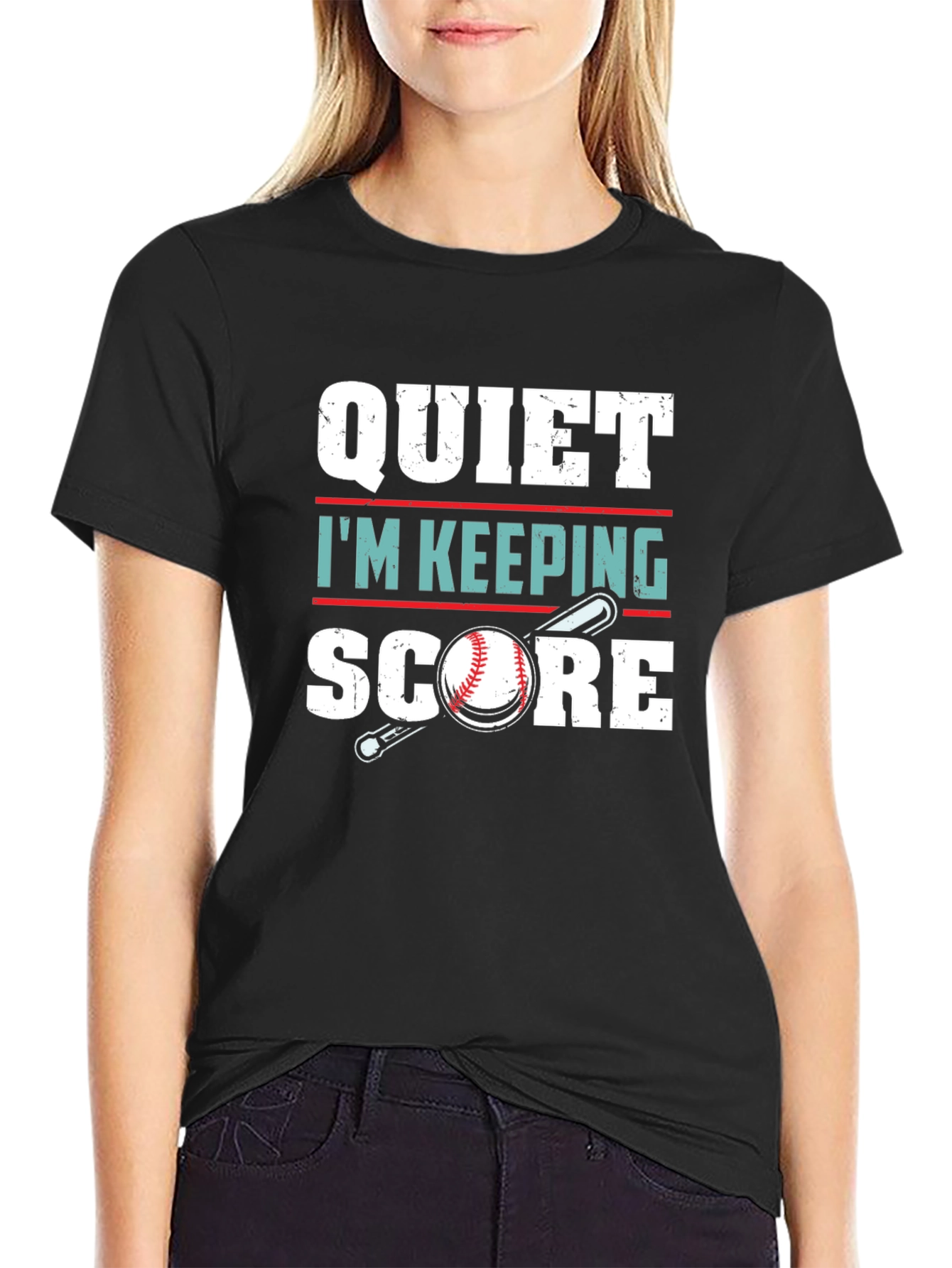 Quiet Im Keeping Score Baseball T-Shirt
