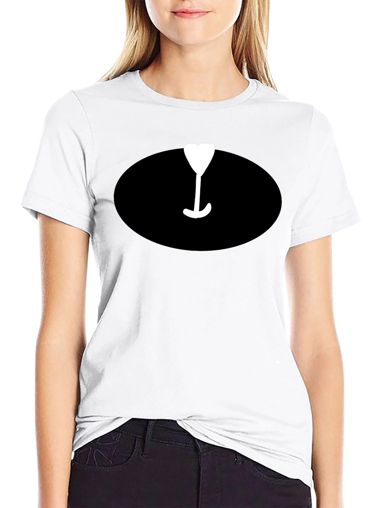 Mens Black T-Shirt with Wine Glass Graphic