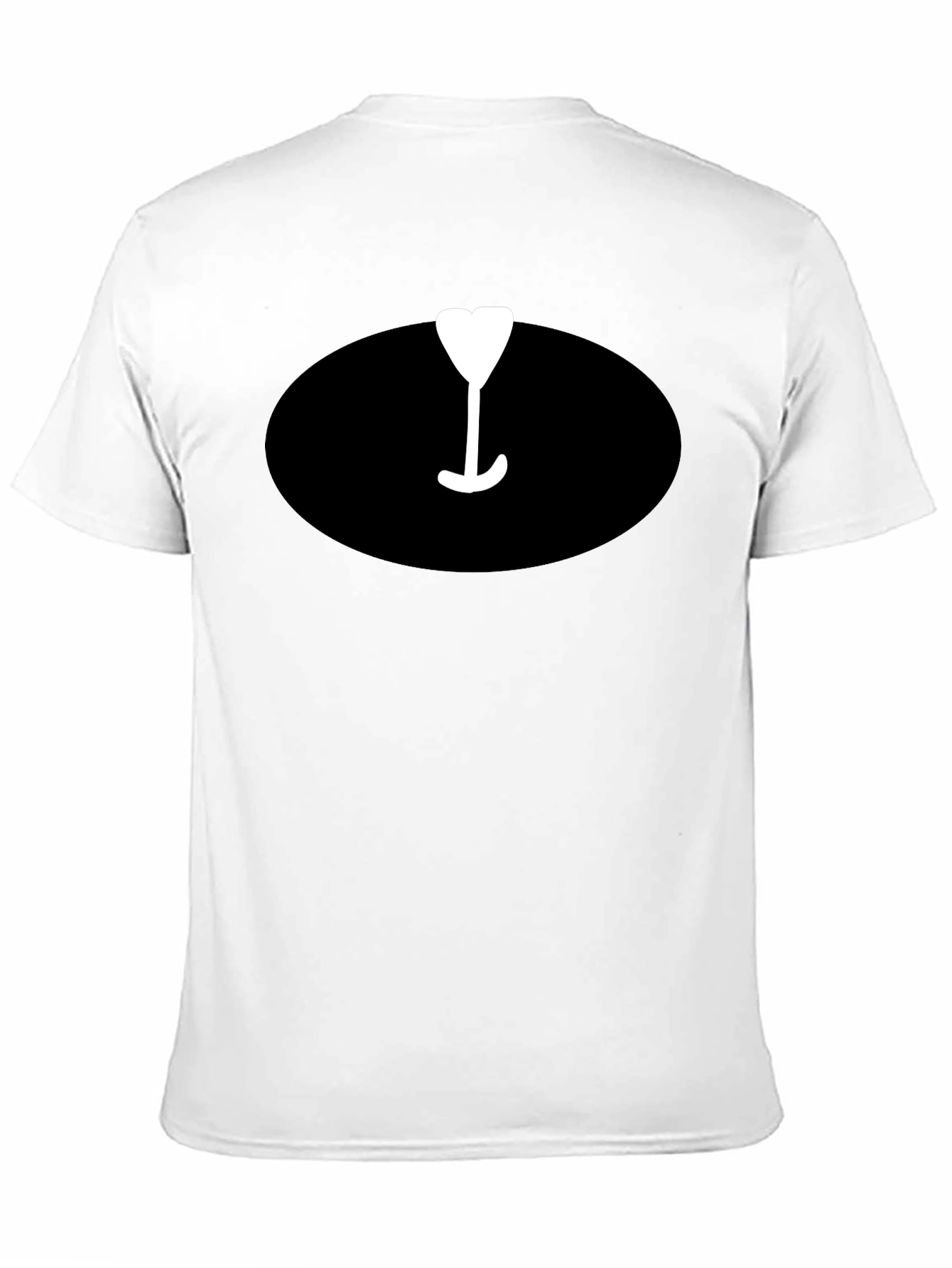 Mens Black T-Shirt with Wine Glass Graphic