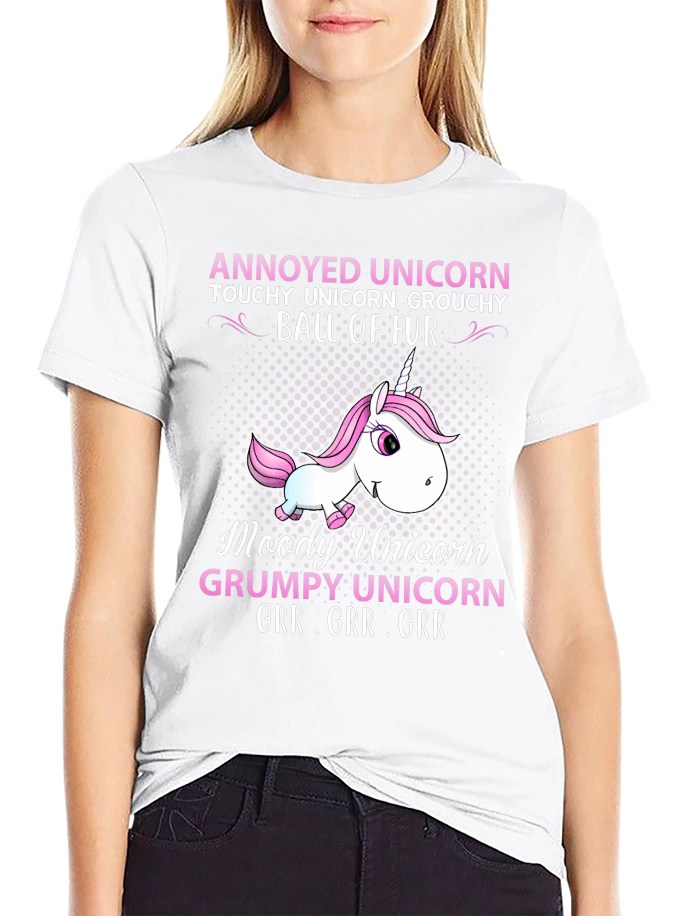 Annoyed Unicorn Graphic T-Shirt