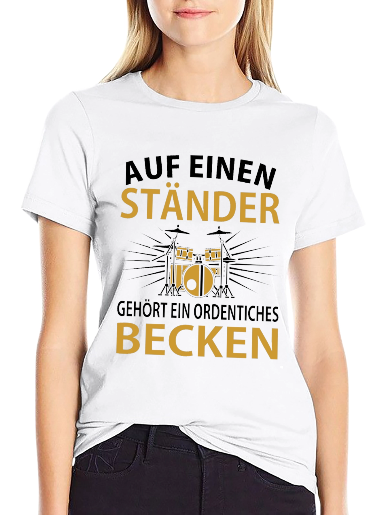 Drummer Humor T-Shirt - Auf Einen Staender Design