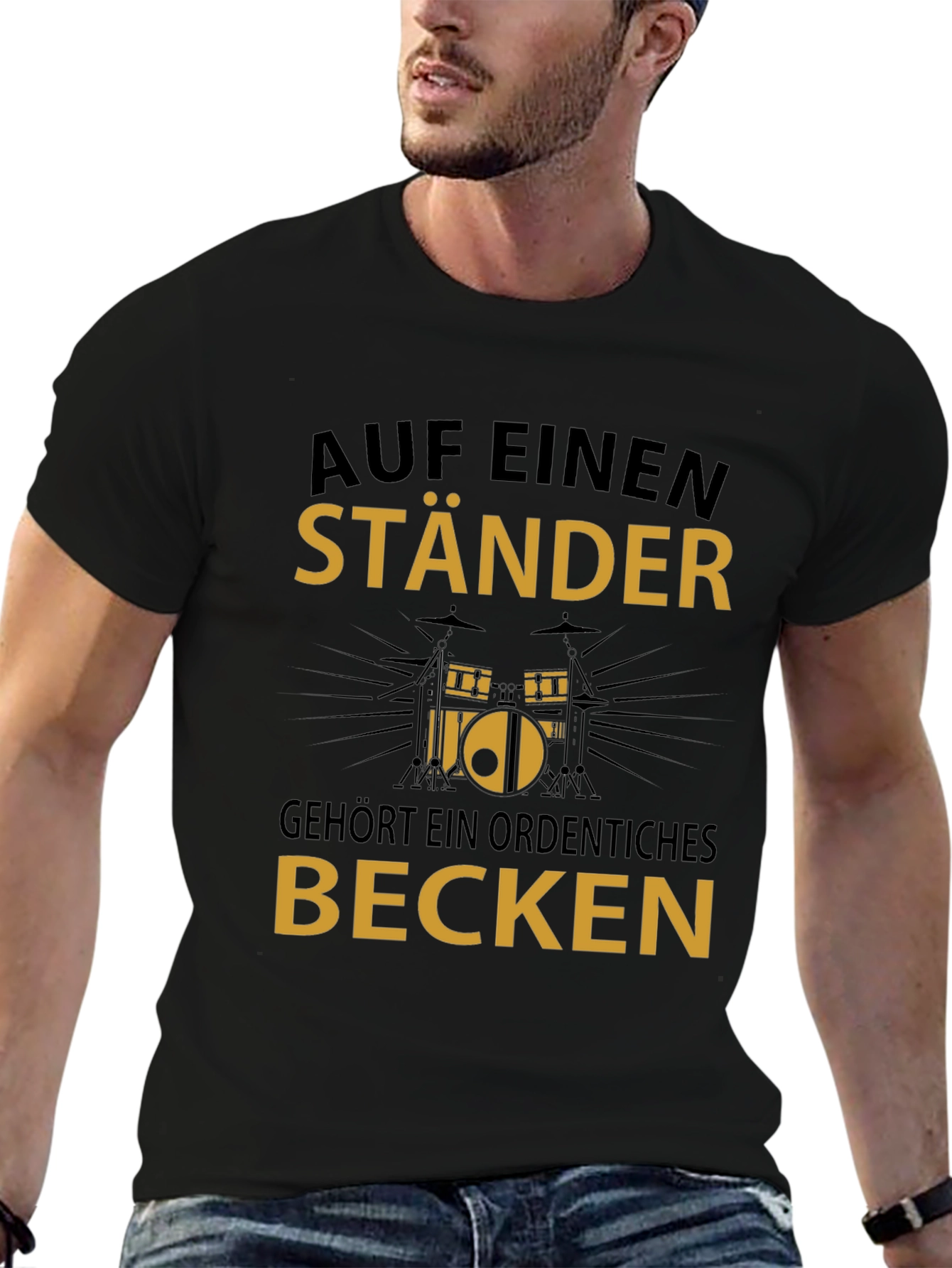 Drummer Humor T-Shirt - Auf Einen Staender Design