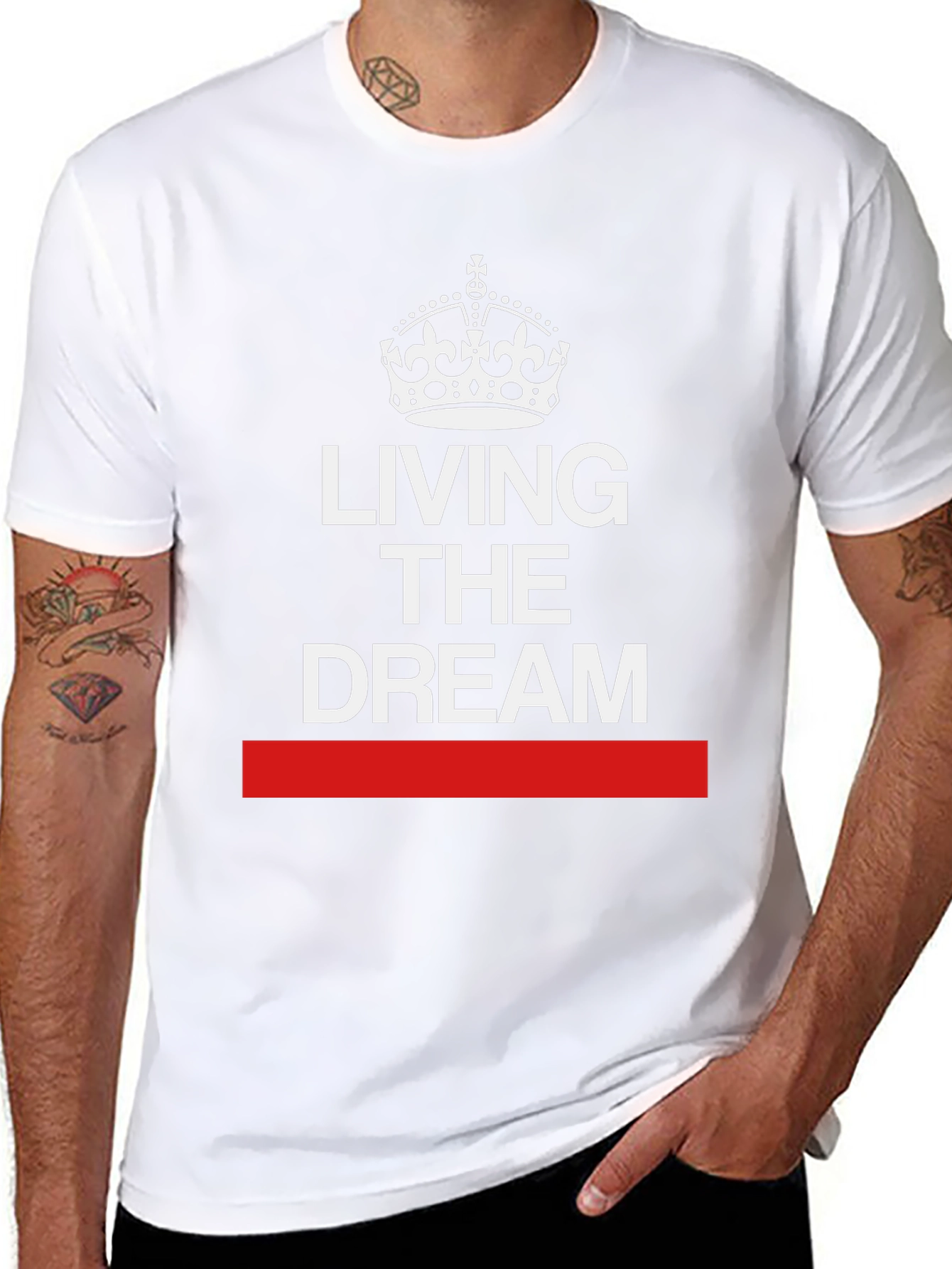 Living the Dream T-Shirt - Crown Graphic Tee