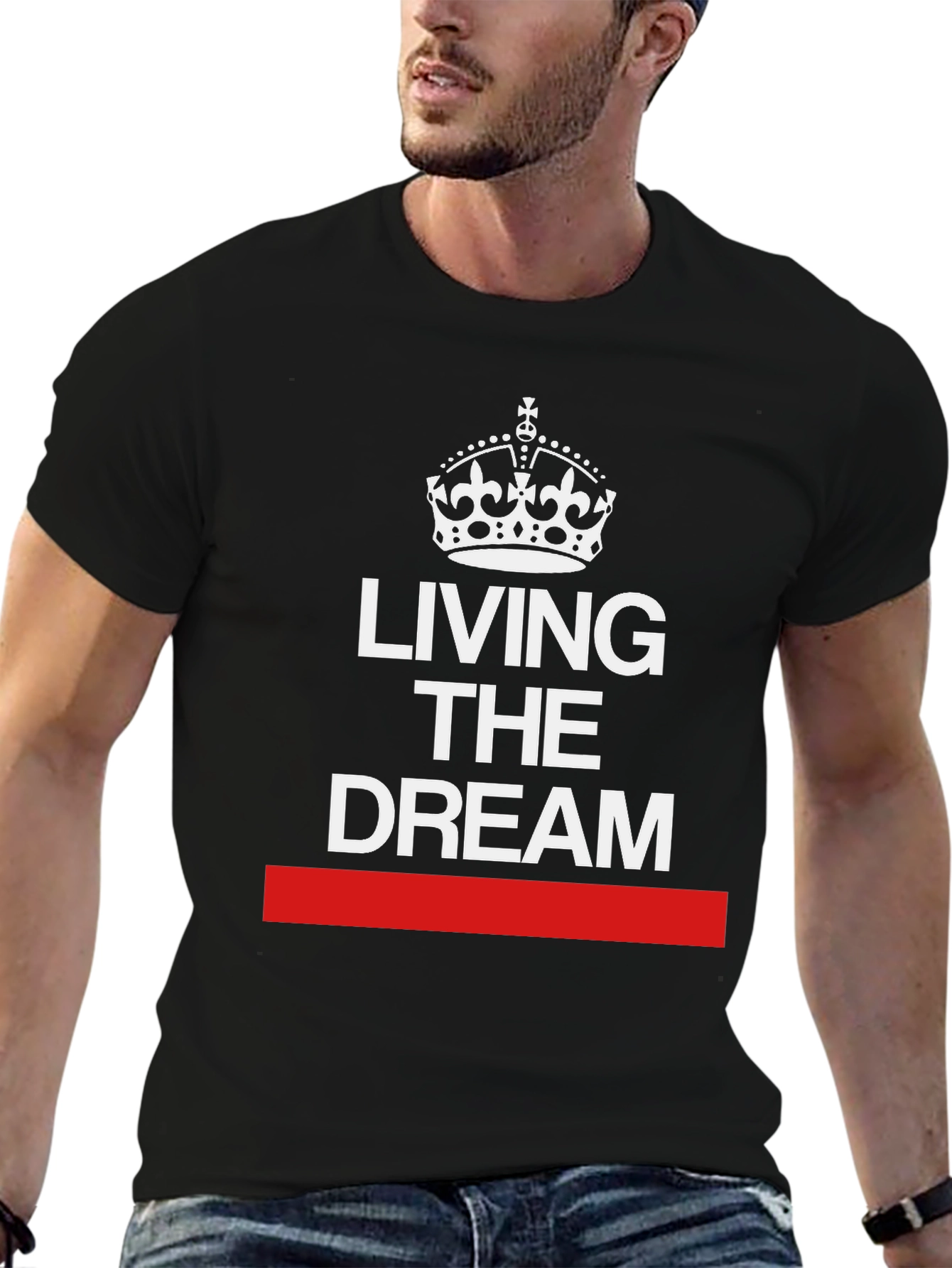 Living the Dream T-Shirt - Crown Graphic Tee